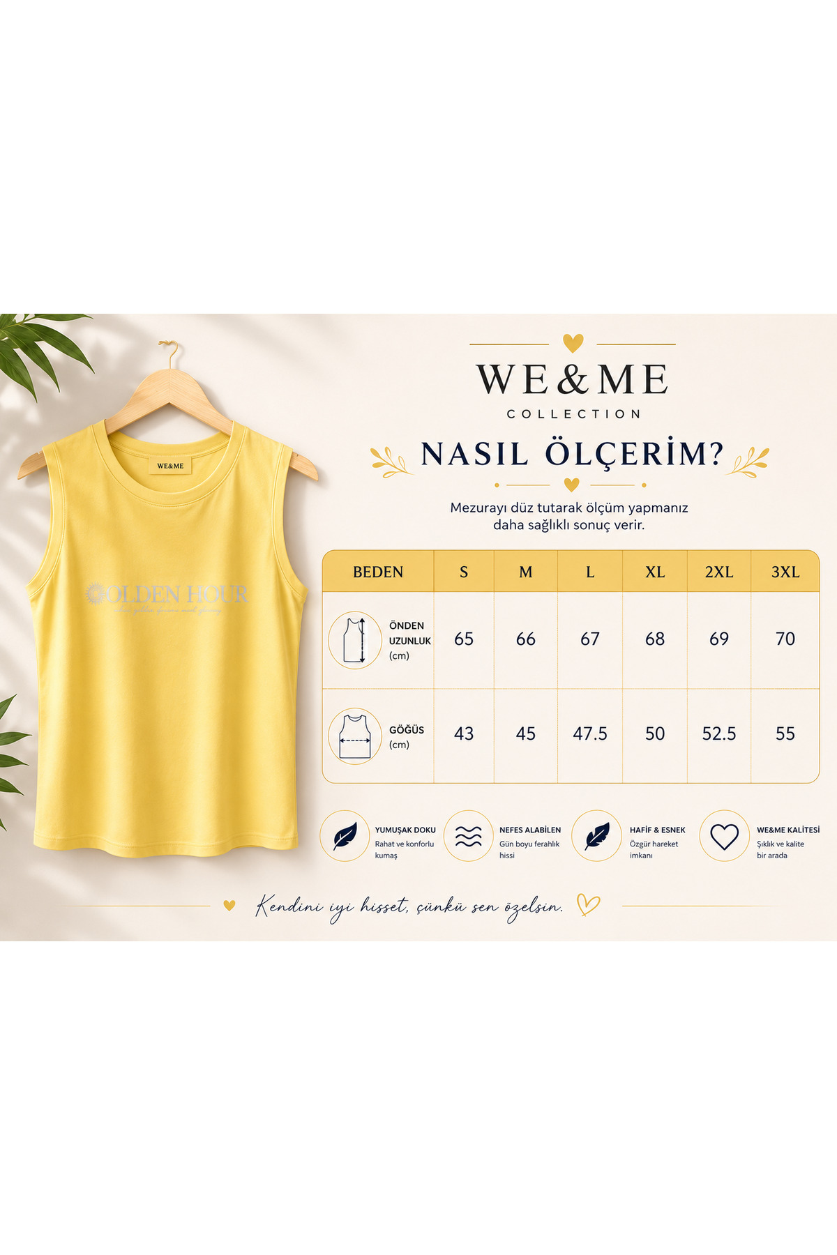 WE&ME Kadın Baskılı Atlet Bisiklet Yaka Pamuklu Kolsuz Basic Tişört Günlük Yazlık Bluz görsel 6