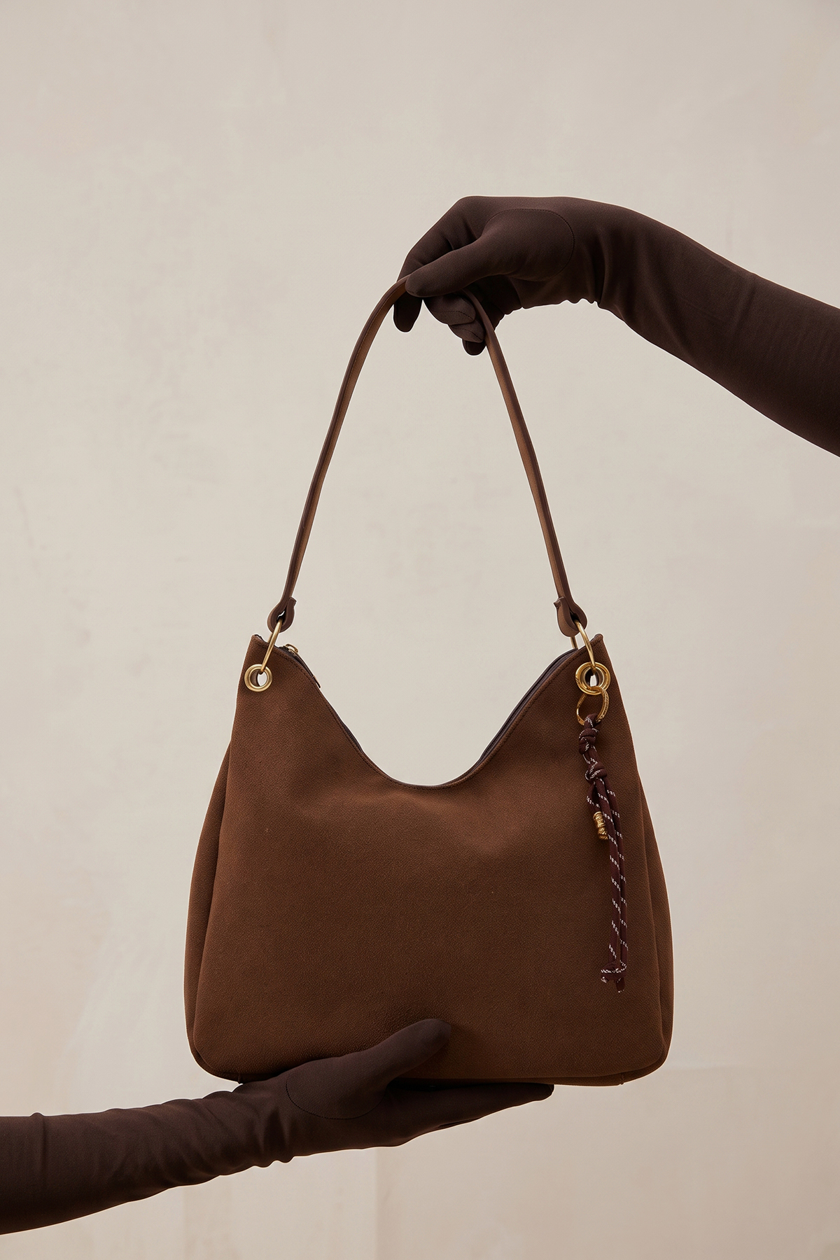 Lavora Bags Leora Charmlı Omuz Çantası Kahve
