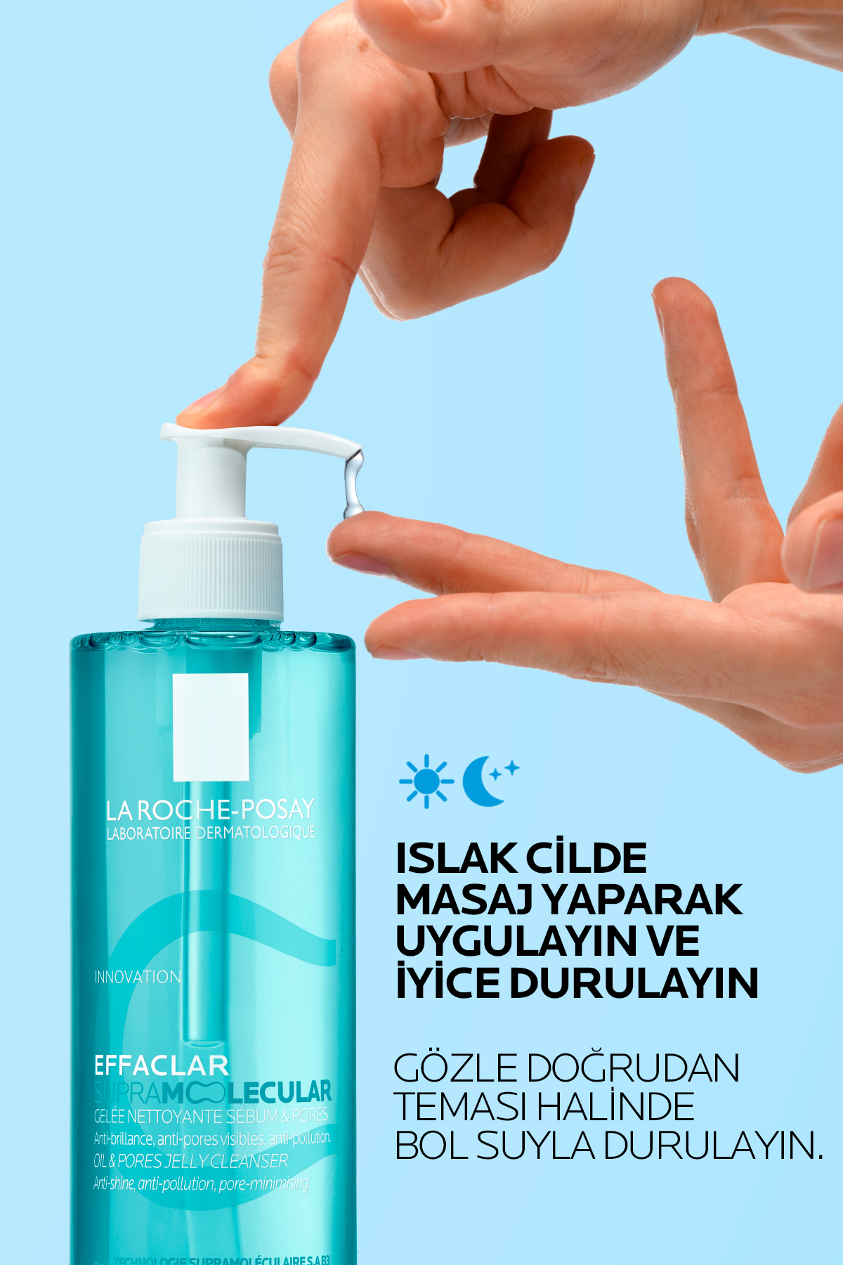 Yağlı&Karma Ciltler İçin Gözenek Karşıtı Güneş Bakım Seti: Effaclar Supra Jel&Anthelios UVAIR SPF50+ — LRP20260025 — تصویر 7 از 9