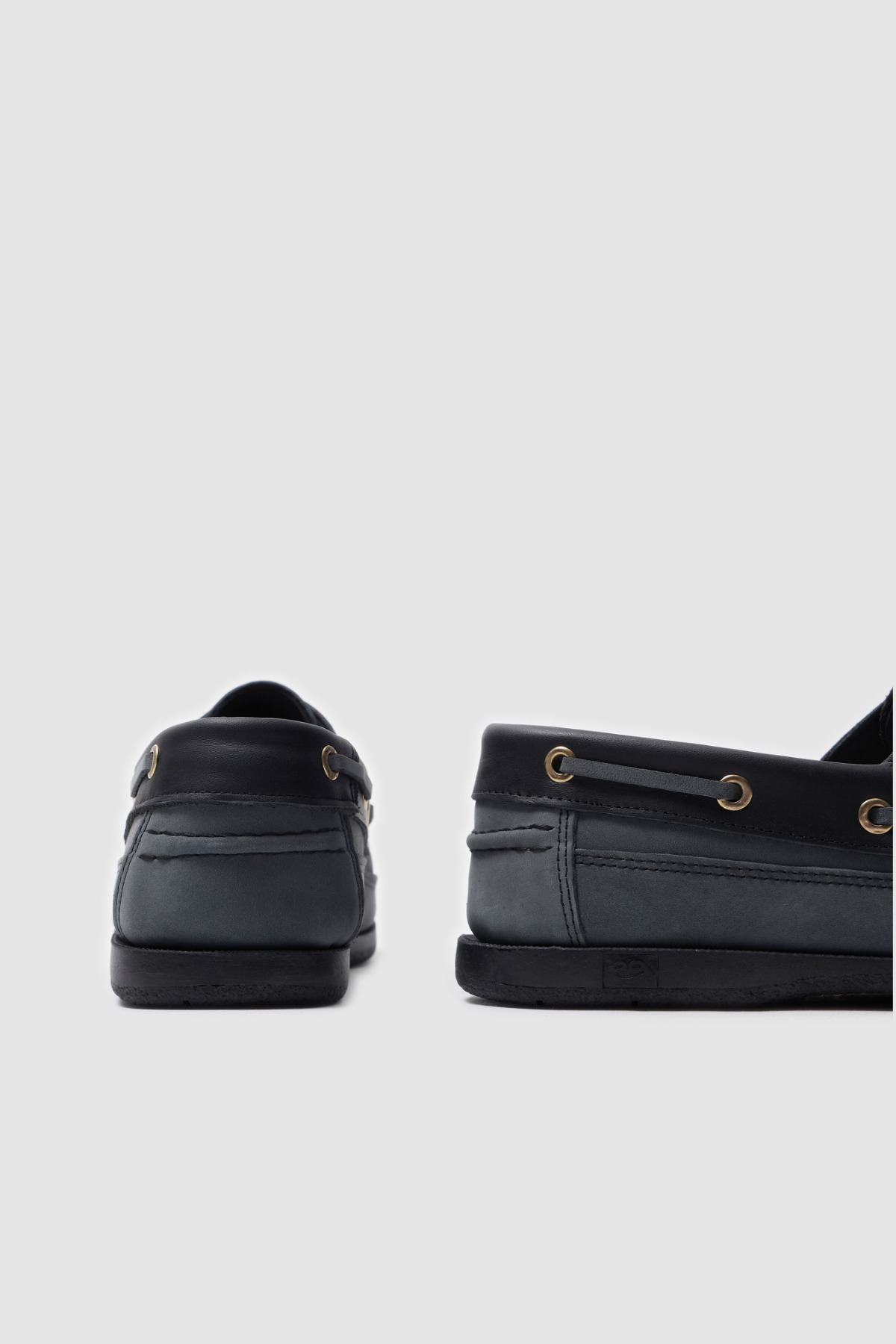 TOGO Gri Nubuk, Siyah Hakiki Deri Erkek Loafer Ayakkabı [TG051820] görsel 6