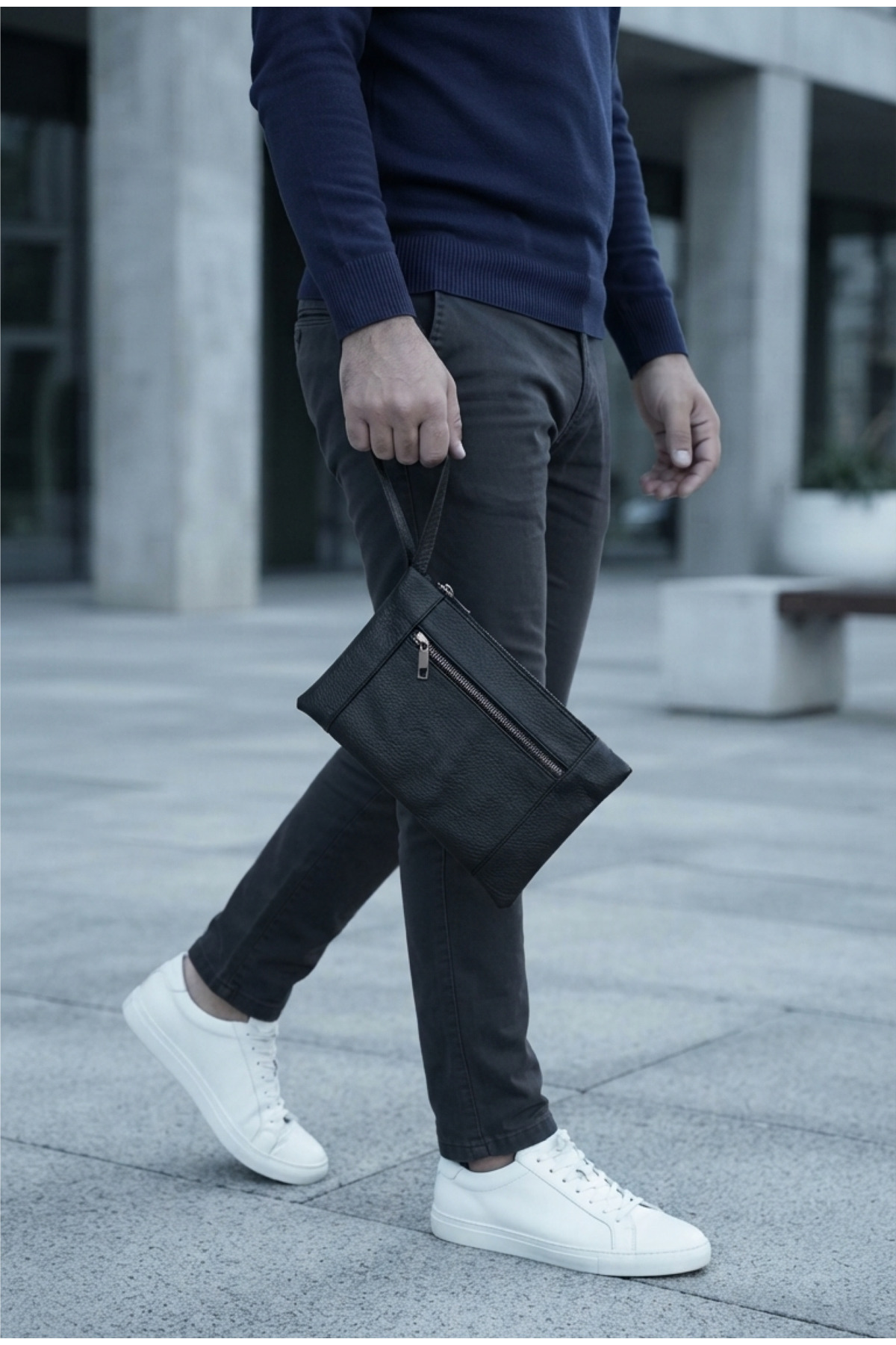 lizy's Modern ve Kullanışlı Minimalist Tasarımlı Erkek El Çantası görsel 2