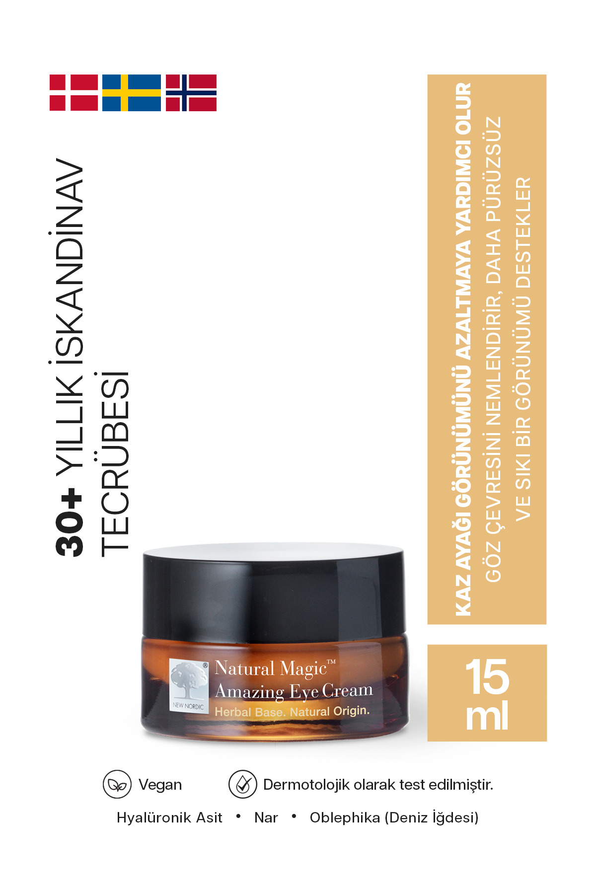 New Nordic Natural Magic Amazing Eye Cream Hyalüronik Asit İçeren