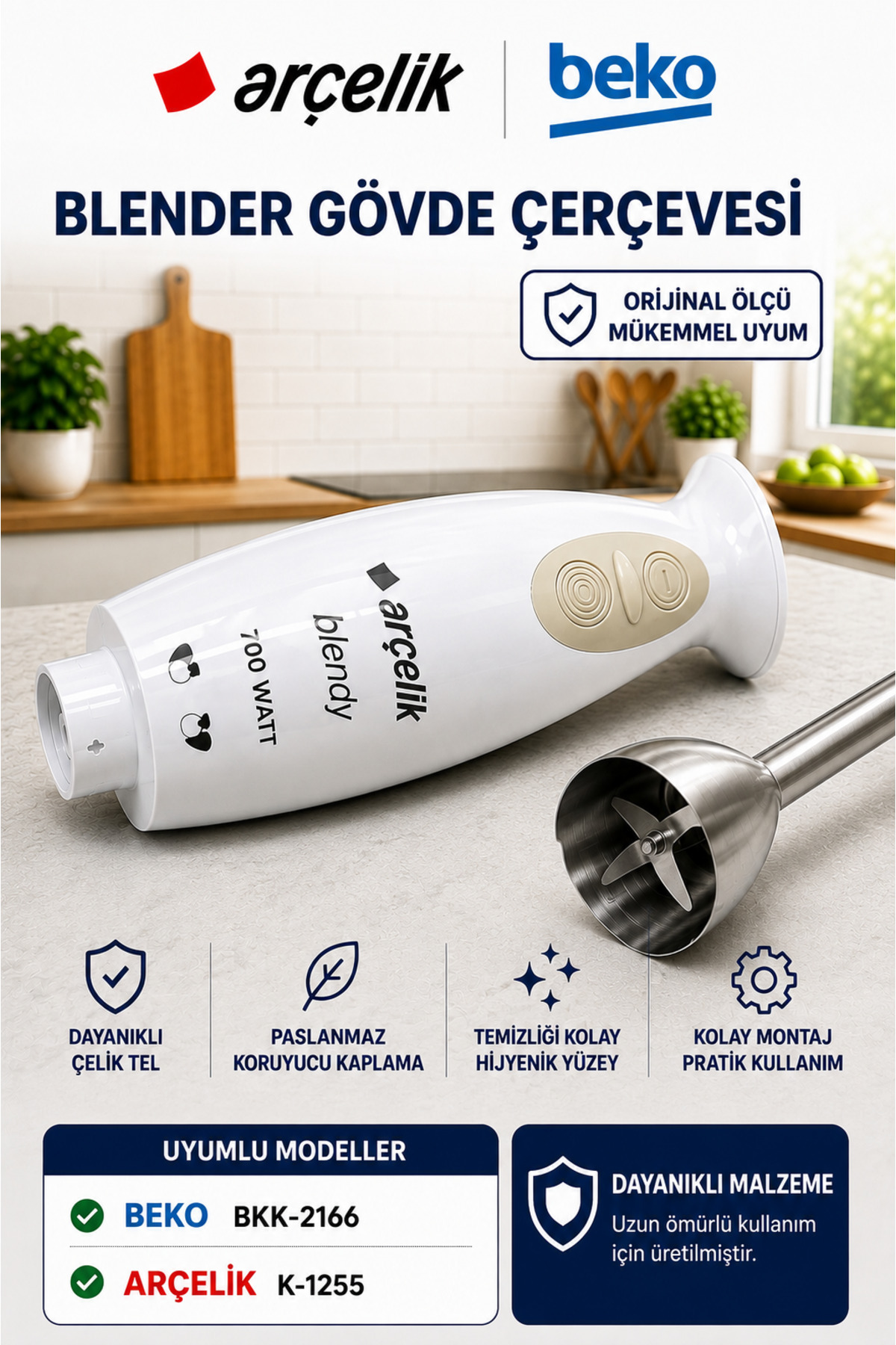 KENWOOD TS-50+AT-50ジャンク品セット Arçelik K - 1255 Blender Gövde Çerçevesi - Beyaz (İÇİ BOŞ GÖVDE