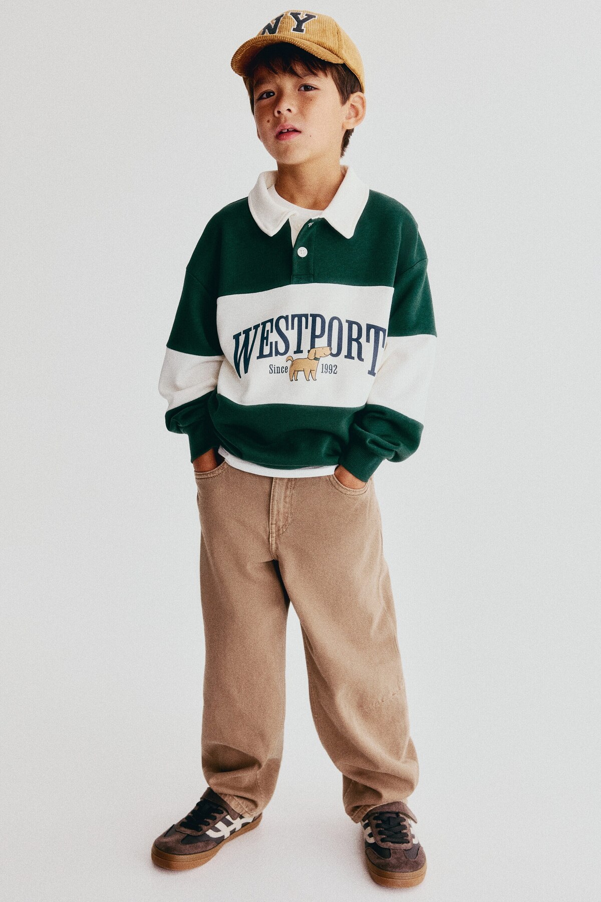 تاپ راگبی چاپی اچ اند ام سویشرت H&M