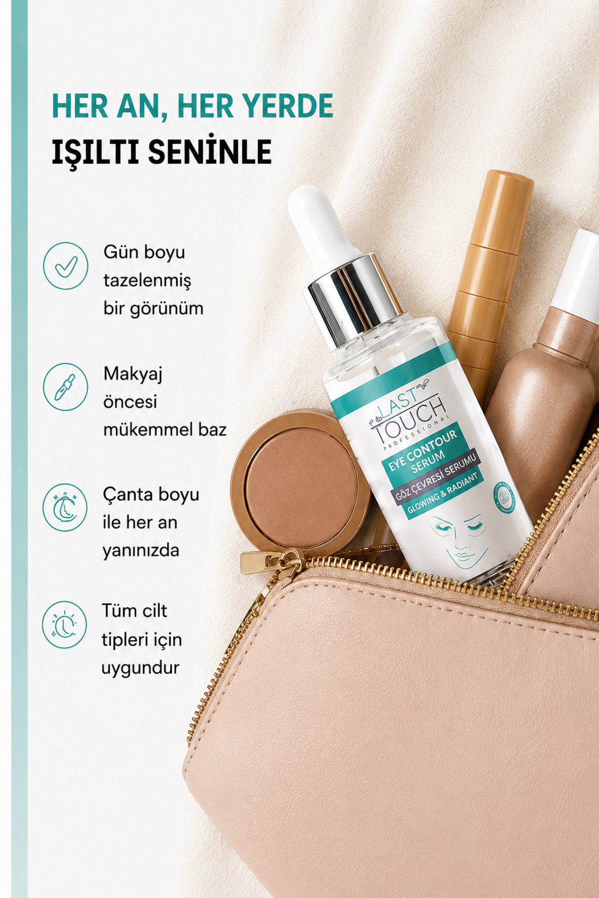 Göz Altı Morluk, Torbalanma, Kırışıklık, Koyu Halka ve Aydınlatıcı Göz Çevresi Serumu 30 ML — GÇS25104 — تصویر 6 از 9