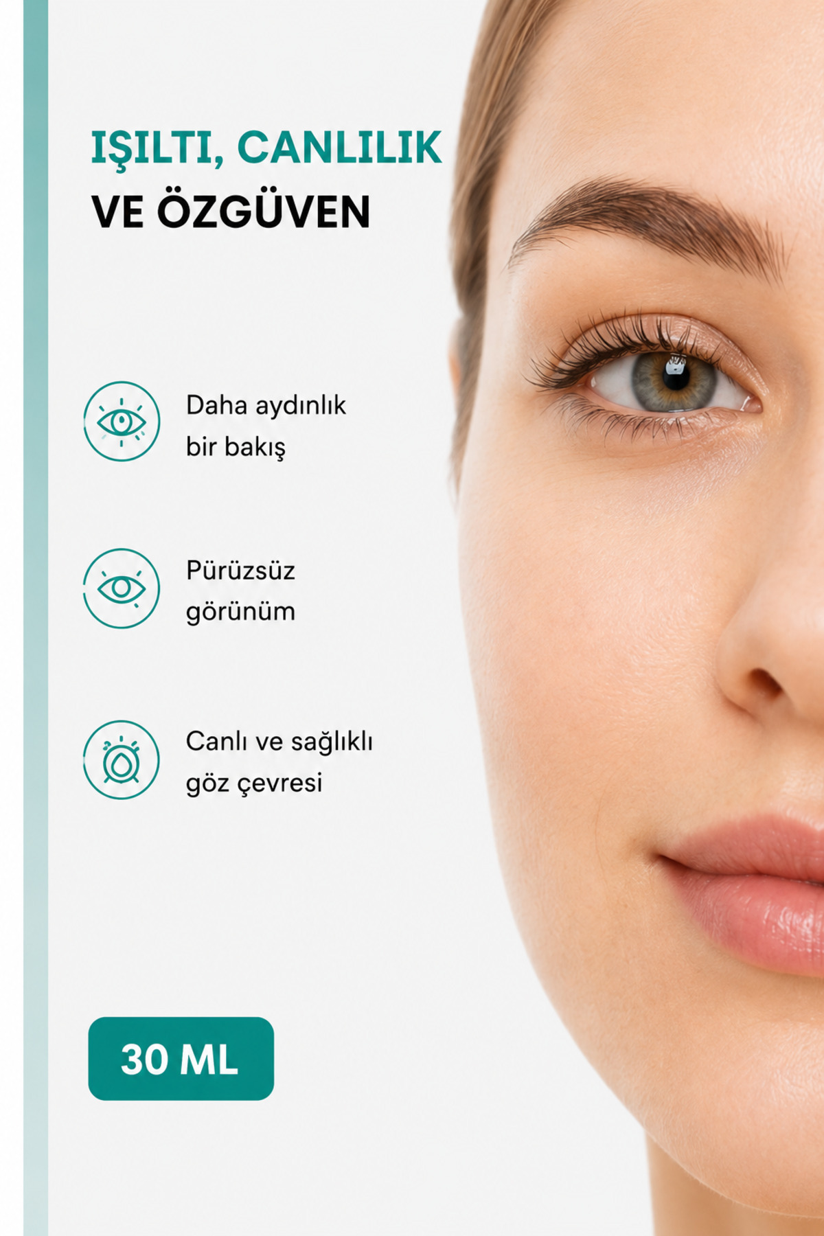 Göz Altı Morluk, Torbalanma, Kırışıklık, Koyu Halka ve Aydınlatıcı Göz Çevresi Serumu 30 ML — GÇS25104 — تصویر 9 از 9