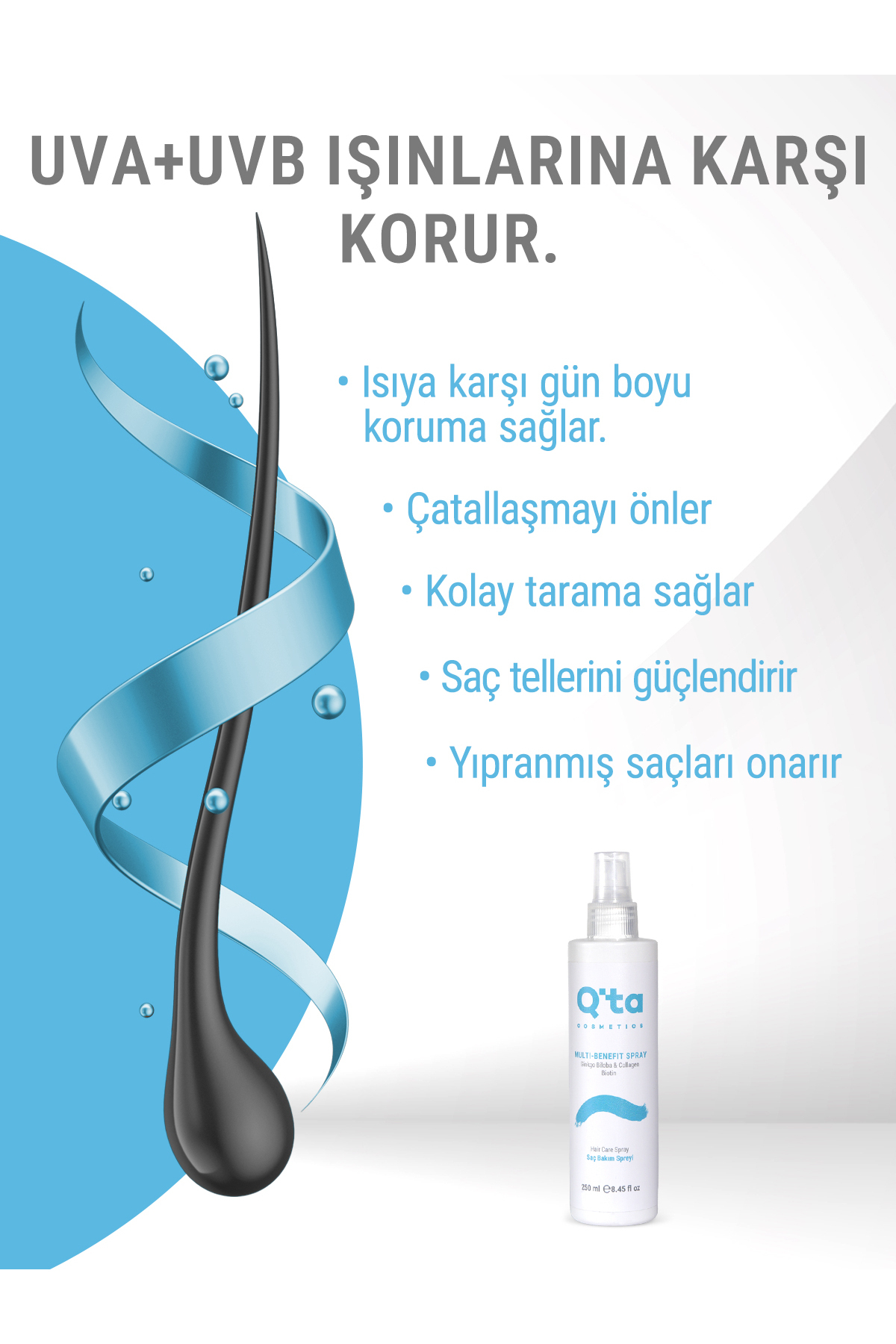 Multi-Benefit Saç Bakım Spreyi 250ml — 8684962755028 — تصویر 2 از 3
