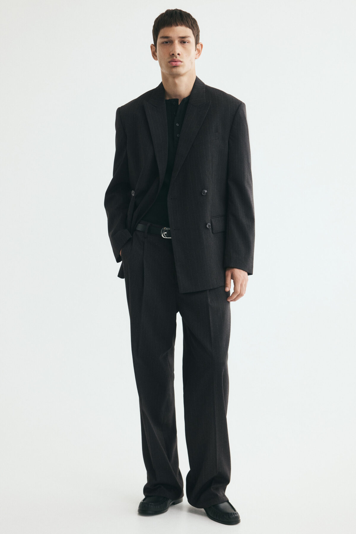 ژاکت دو دکمه با تناسب اندام راحت اچ اند ام کت بلیزر H&M