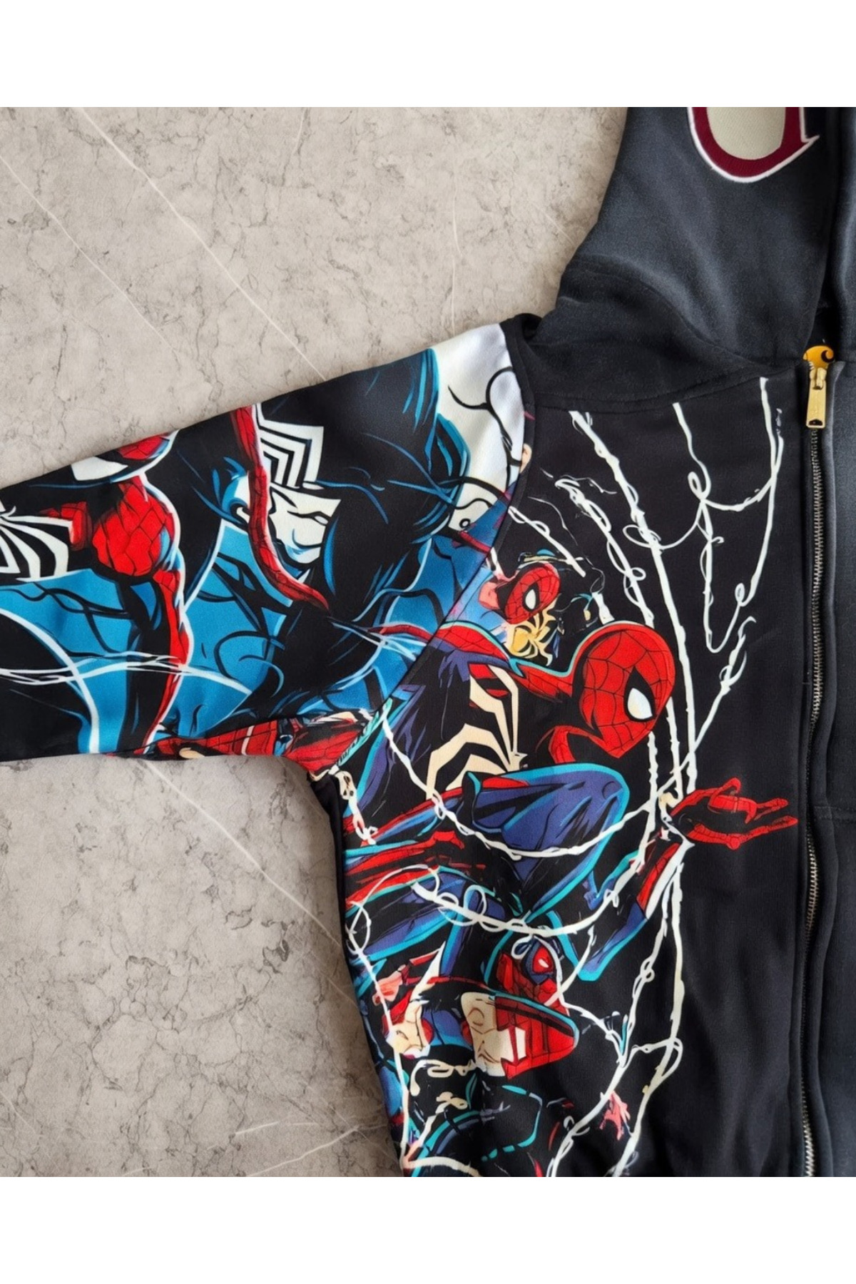 Toum Spider Man Unisex Oversize Ceket Hırka Hoodie görsel 4