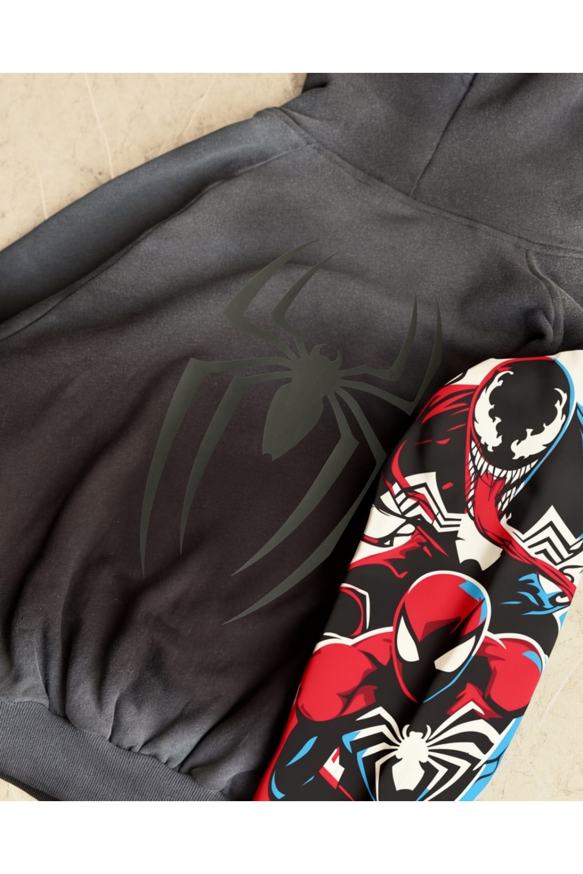 Toum Spider Man Unisex Oversize Ceket Hırka Hoodie görsel 5