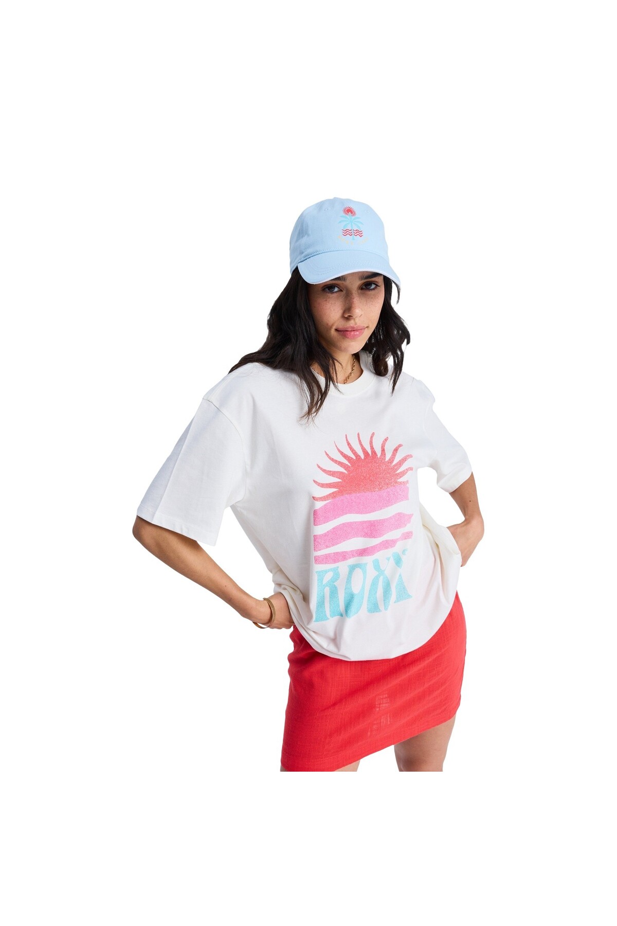 Roxy Hangloose Poster Kadın Beyaz Tişört KADIN T-SHIRT ERJZT06090