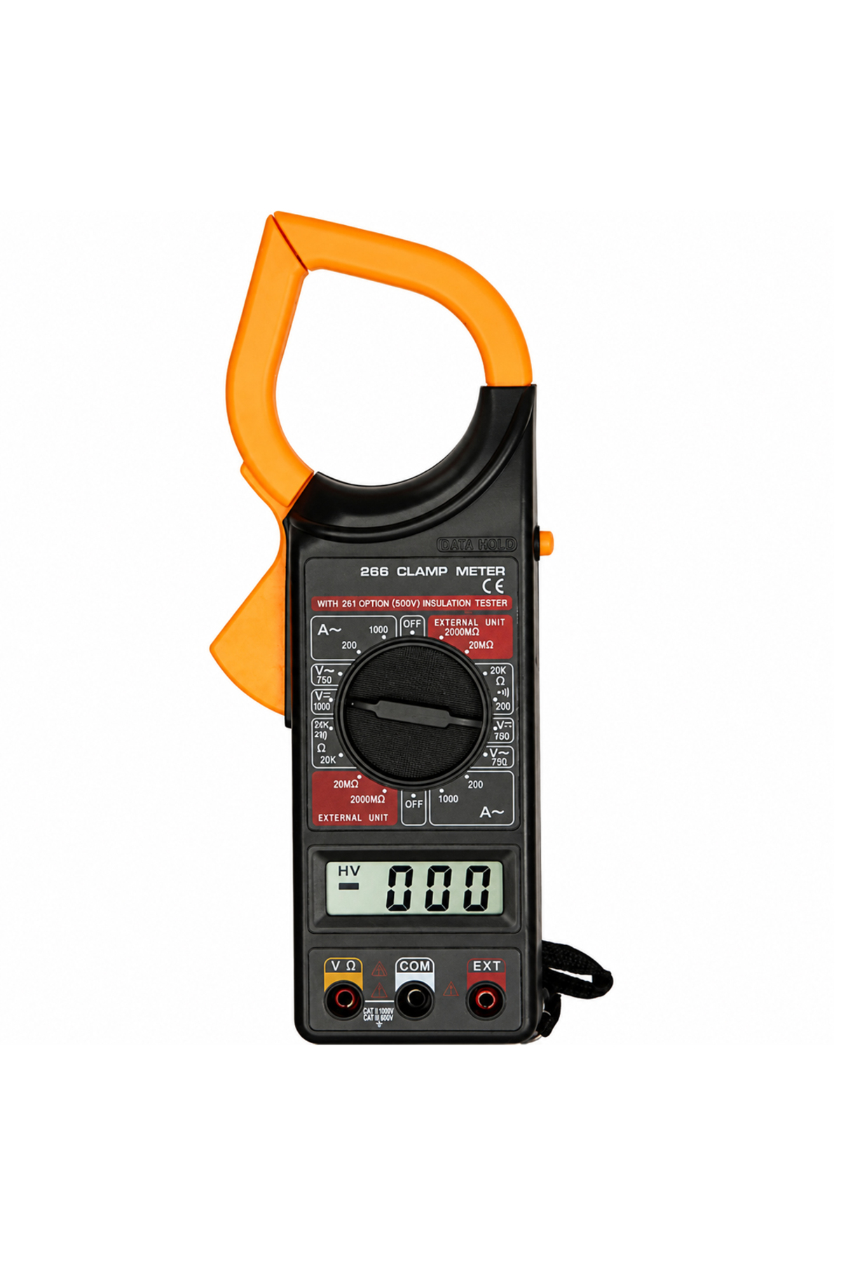 DT-266 Dijital Buzzerlı Pensampermetre Multimetre Ölçü Aleti AC ve DC Gerilim Diyot Test Fonksiyonu DC Gerilim Ölçümü 1000 V'a Kadar Desteklenmektedir
