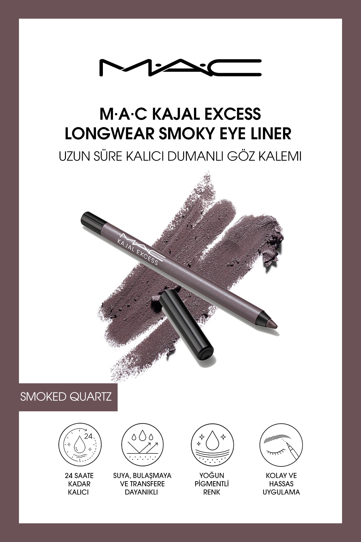 M.A.C خط چشم دودی M·A·C Kajal Excess Longwear - کوارتز دودی — مشکی 147380