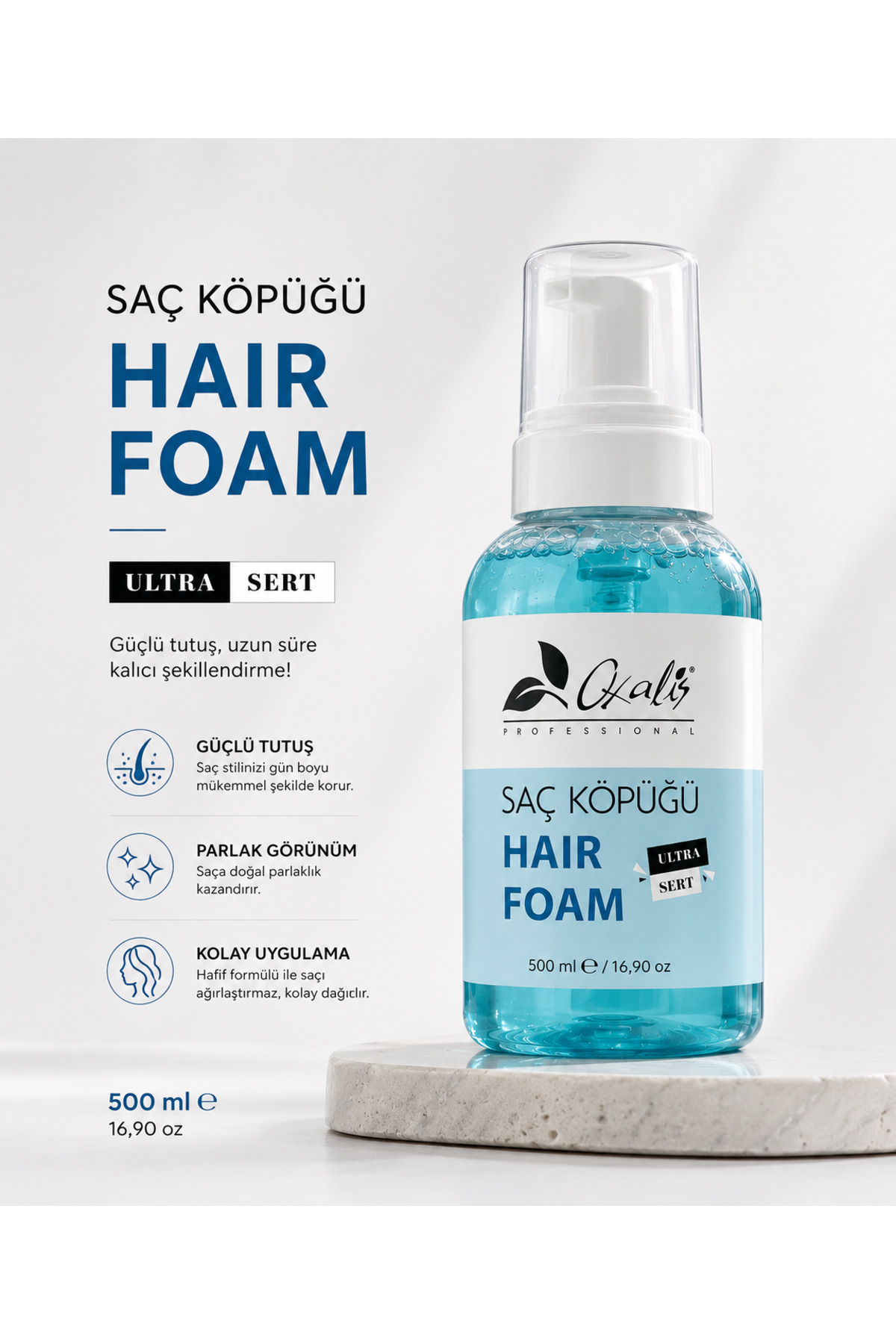 Oxalis Saç Köpüğü Belirgin Bukleler Sıvı Köpük Kabarma Ultra Sert Hair Foam — 0005