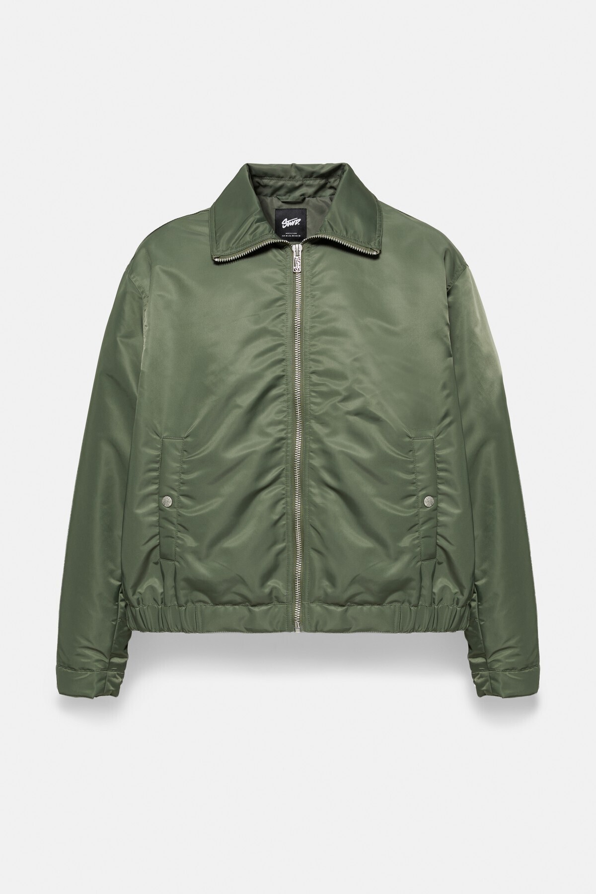 Pull & Bear Gömlek yakalı bomber ceket görsel 8