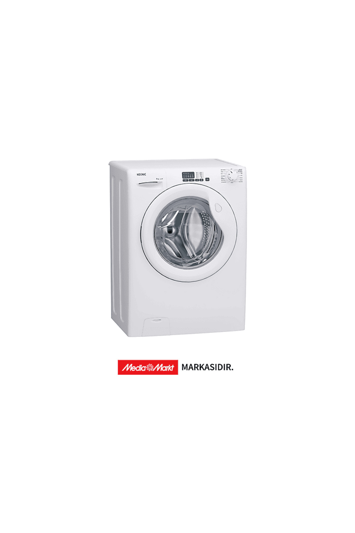 KOENIC KWM 8115 B INV B Enerji Sınıfı 8 kg 1200 Devir Çamaşır Makinesi Beyaz