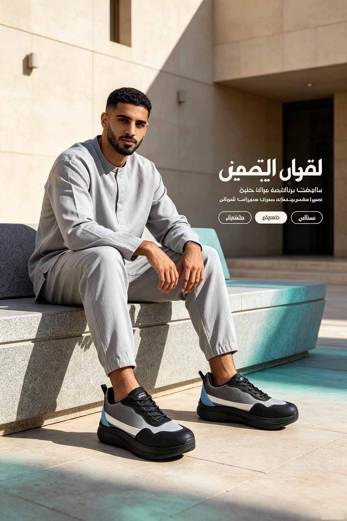 حذاء رياضي كاجوال للرجال بلون بيج-أبيض، شبكي قابل للتنفس، خفيف الوزن، مبطن، مناسب للمشي