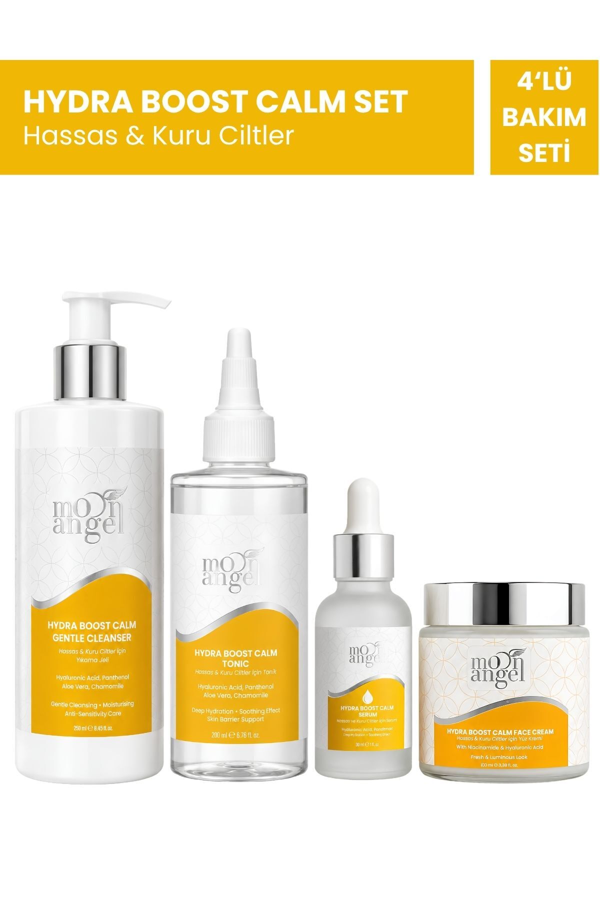 HYDRA BOOST CALM SET Hassas ve Kuru Cilt Tipleri için 4 lü Set — görsel 1