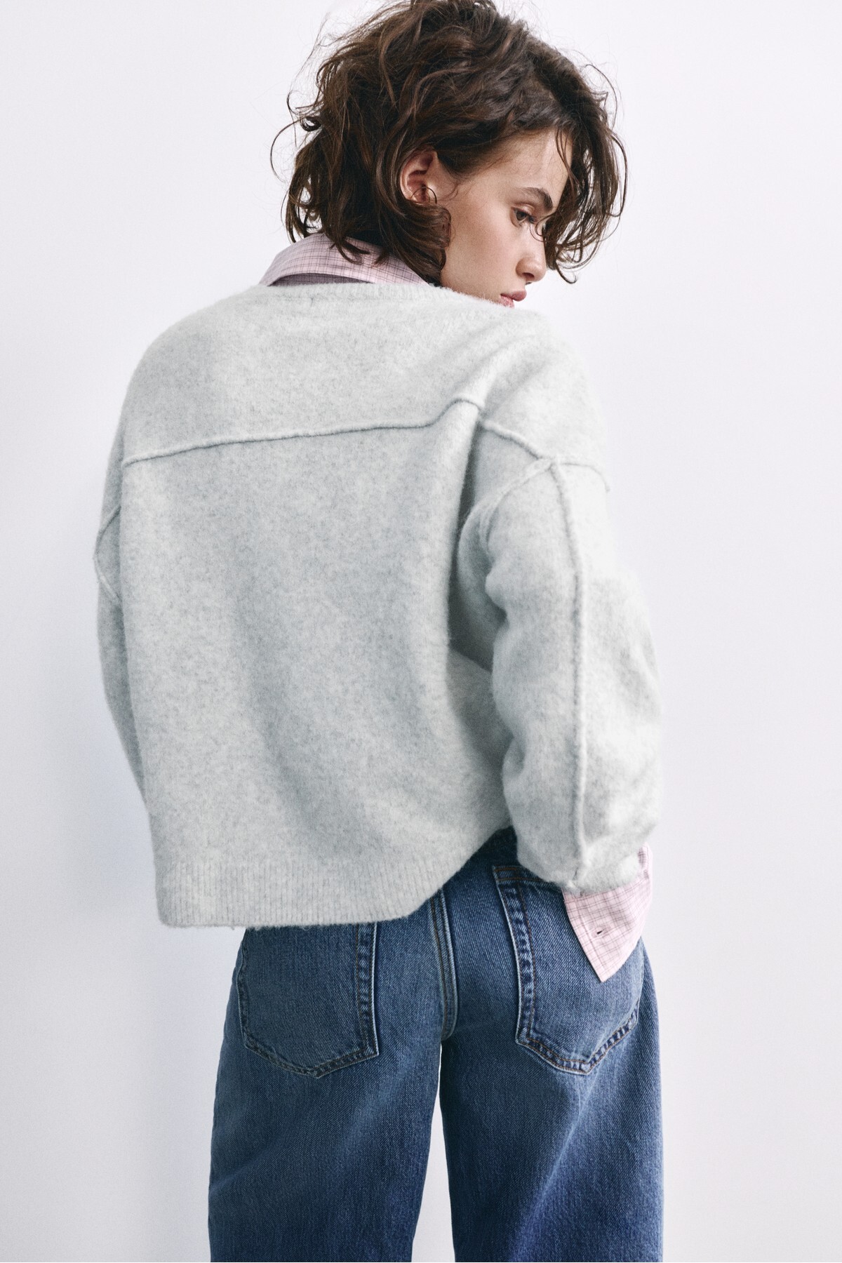 Pull & Bear Yumuşak örgü hırka görsel 5