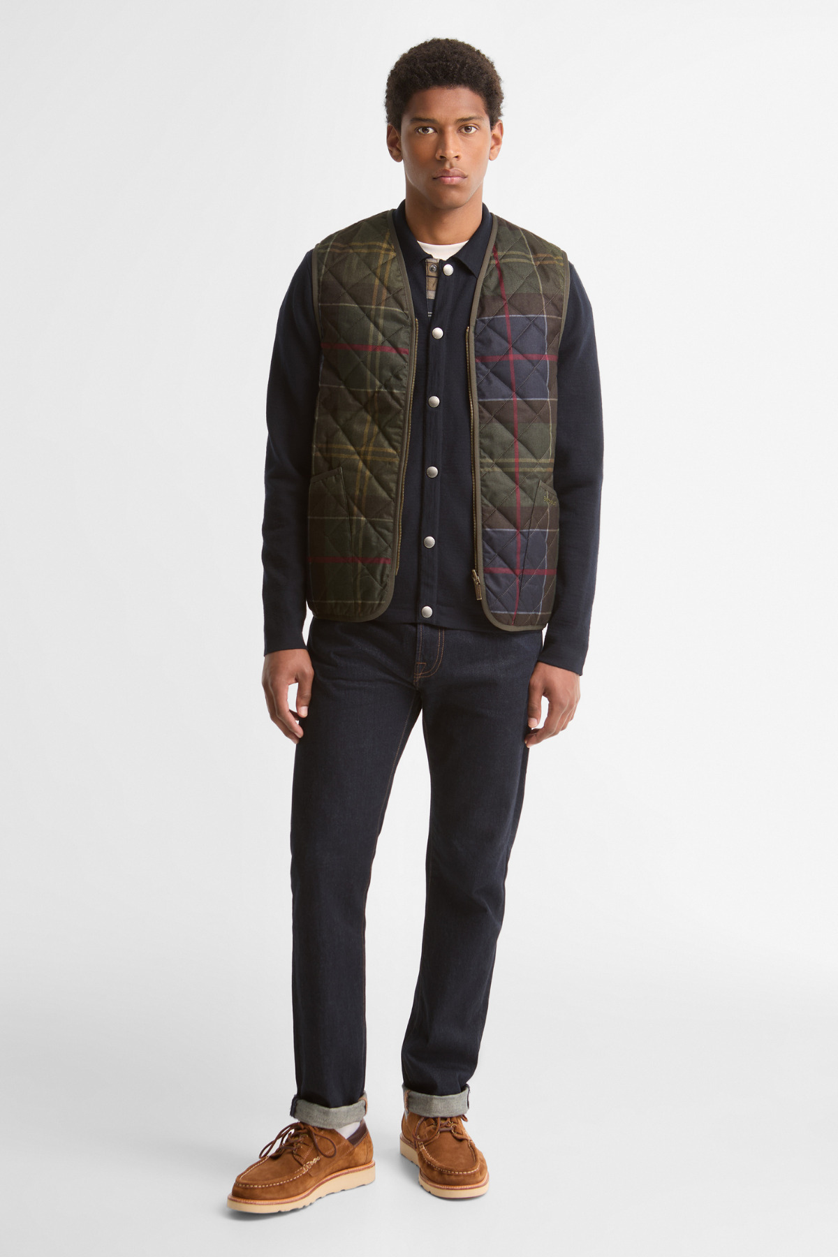 Barbour Icons Tartan Kapitone İç Yelek TN14 Classic Tartan görsel 3