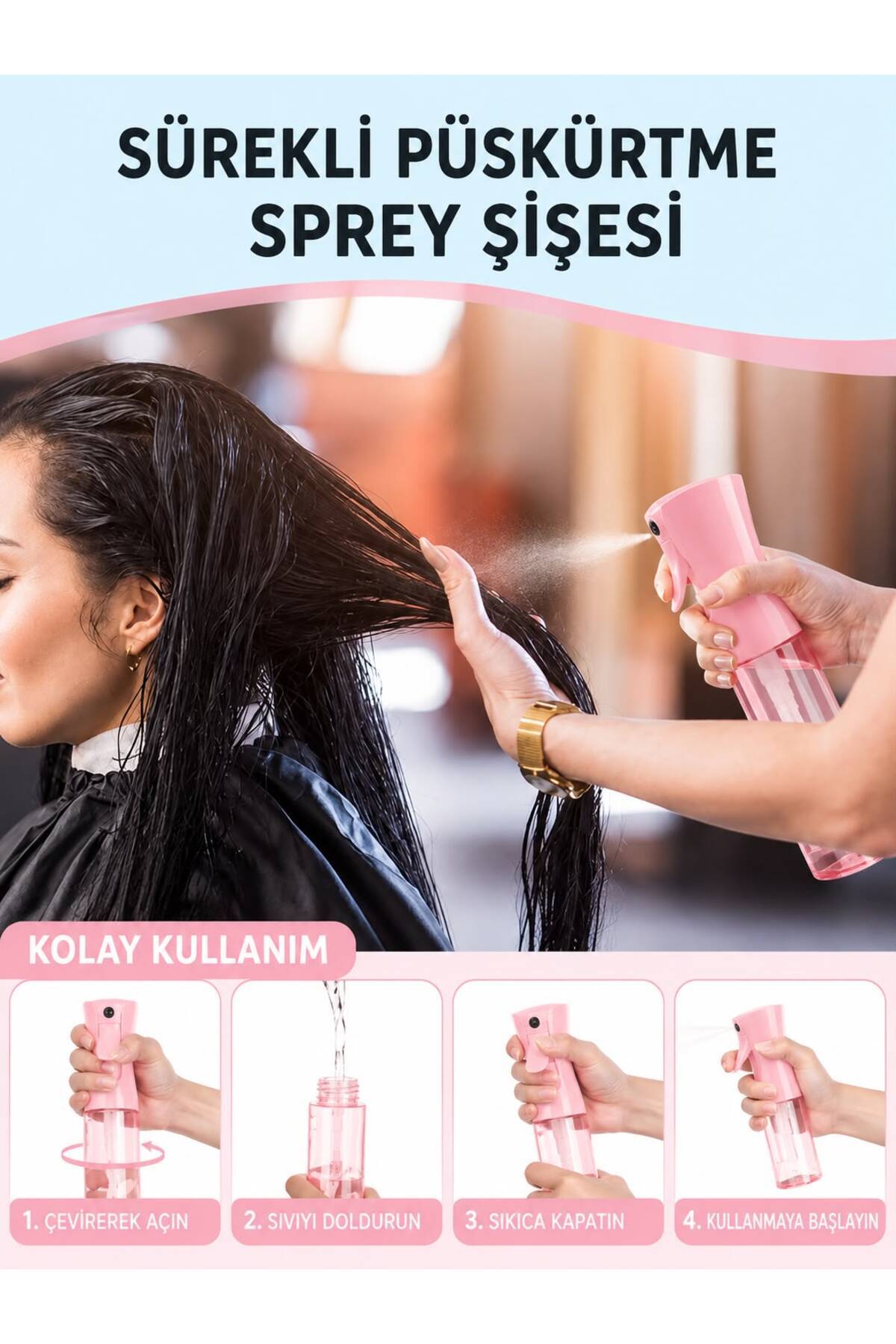 PEMBE SİS 200 ML SPREY ŞİŞESİ — GR565YRG — تصویر 3 از 5