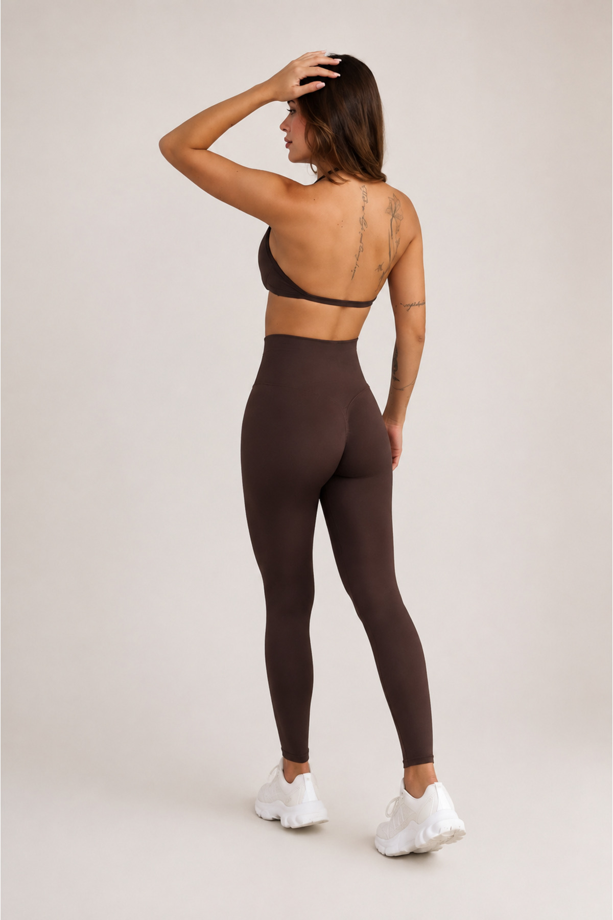 FOREVER MORE Milene Model Yüksek Bel Toparlayıcı Büzgü Detaylı Push Up Seamless Tayt görsel 2