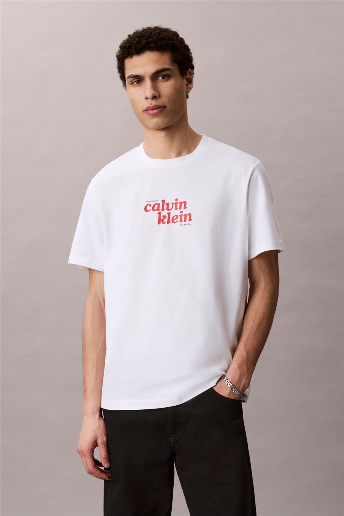تیشرتمردانهCalvin Kleinسفید