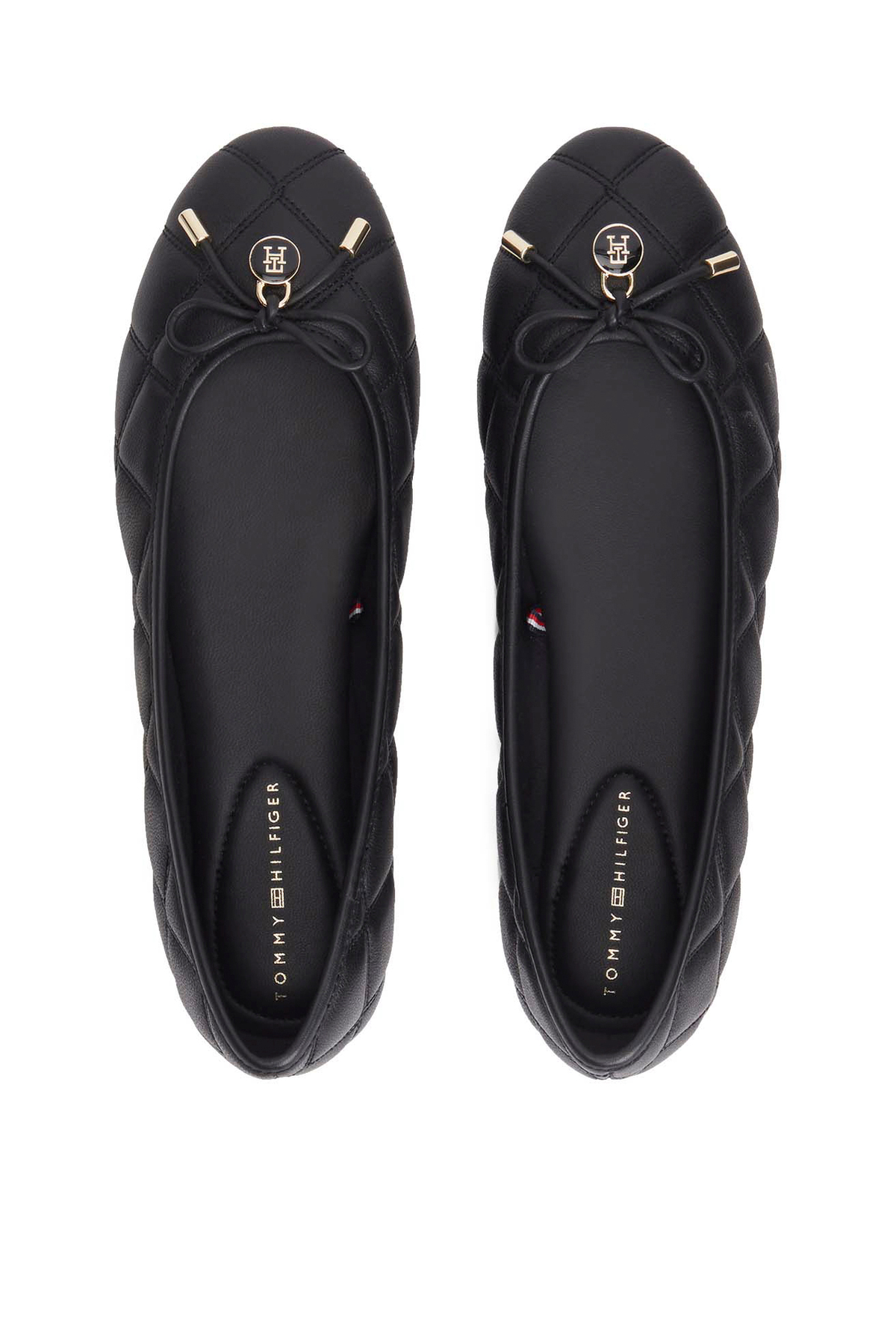 Tommy Hilfiger Siyah Kadın Babet TH CHARM QUILTED BALLERINA görsel 4