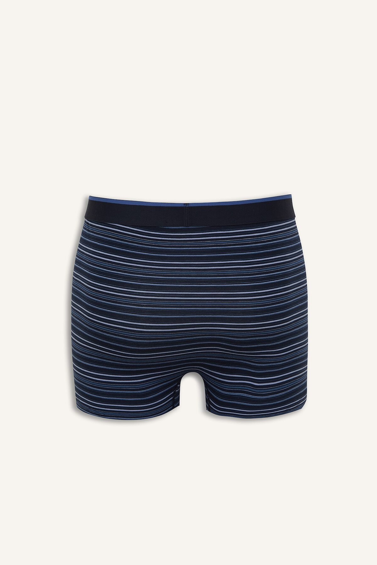 DeFacto Regular Fit Çizgili ve Düz 2'li Boxer I4019AX26AU görsel 3