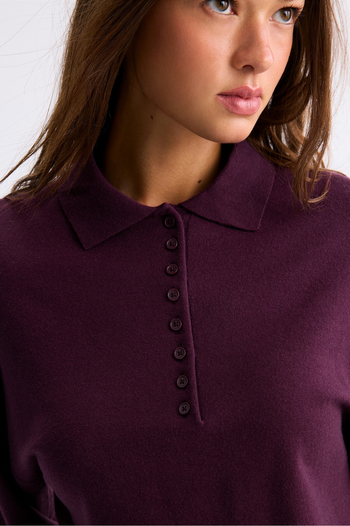 Stradivarius Polo yaka triko kazak görsel 4
