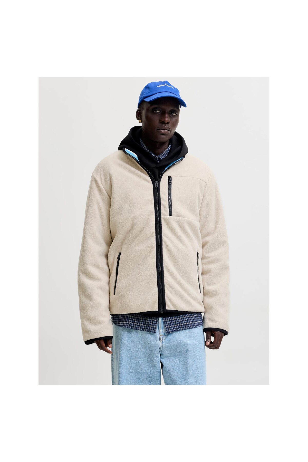 کاپشن پشمی کرم مردانه لوپو (۱۲۲۹۸۶۶۷-MBM) جک اند جونز پلار سافت شل Jack & Jones