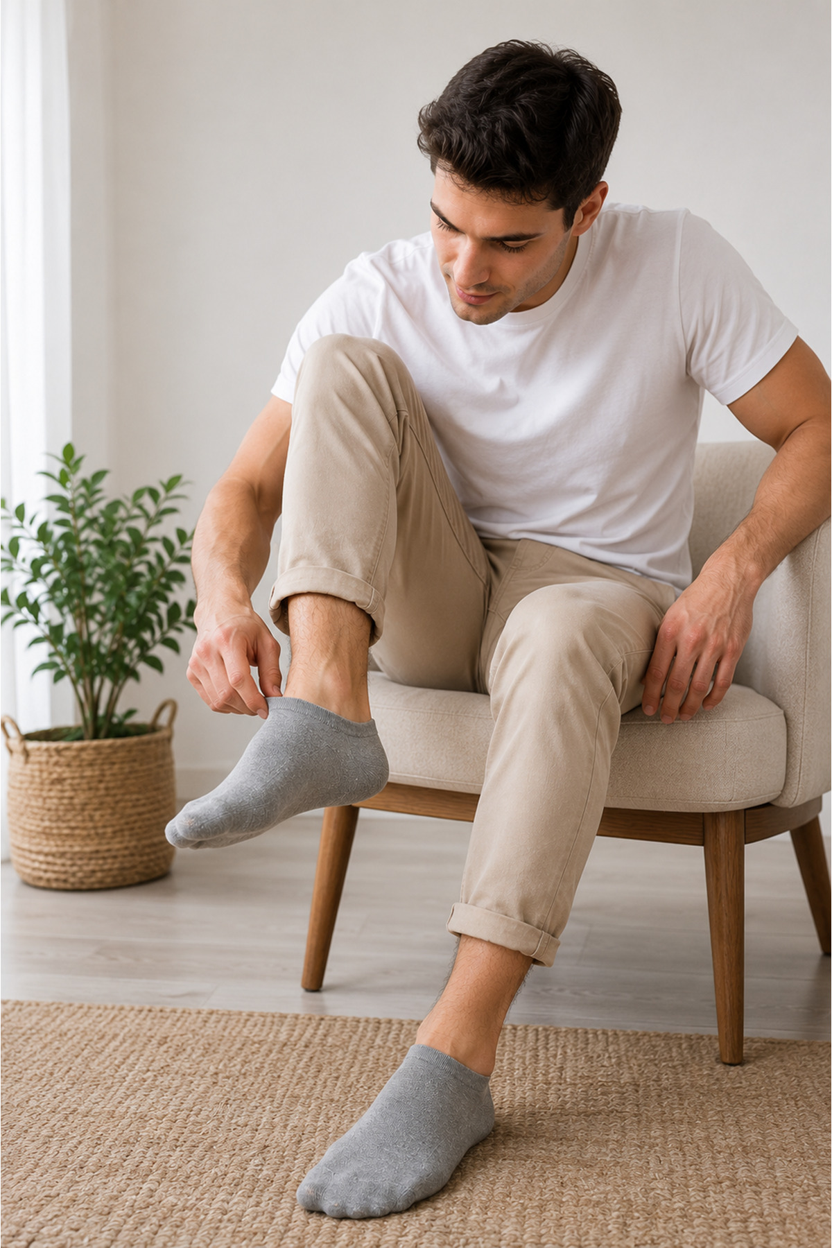 Hitit Socks 10 Çift Erkek Patik Çorap 40-45 Numara Siyah Beyaz Gri Lacivert Pamuklu Kısa Spor Çorap görsel 3