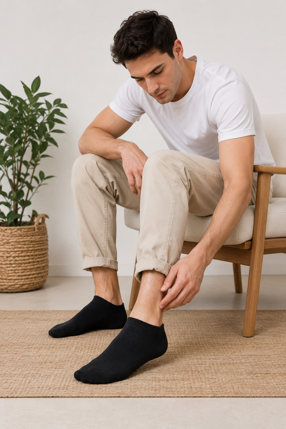 Hitit Socks 10 Çift Erkek Patik Çorap 40-45 Numara Siyah Beyaz Gri Lacivert Pamuklu Kısa Spor Çorap görsel 2