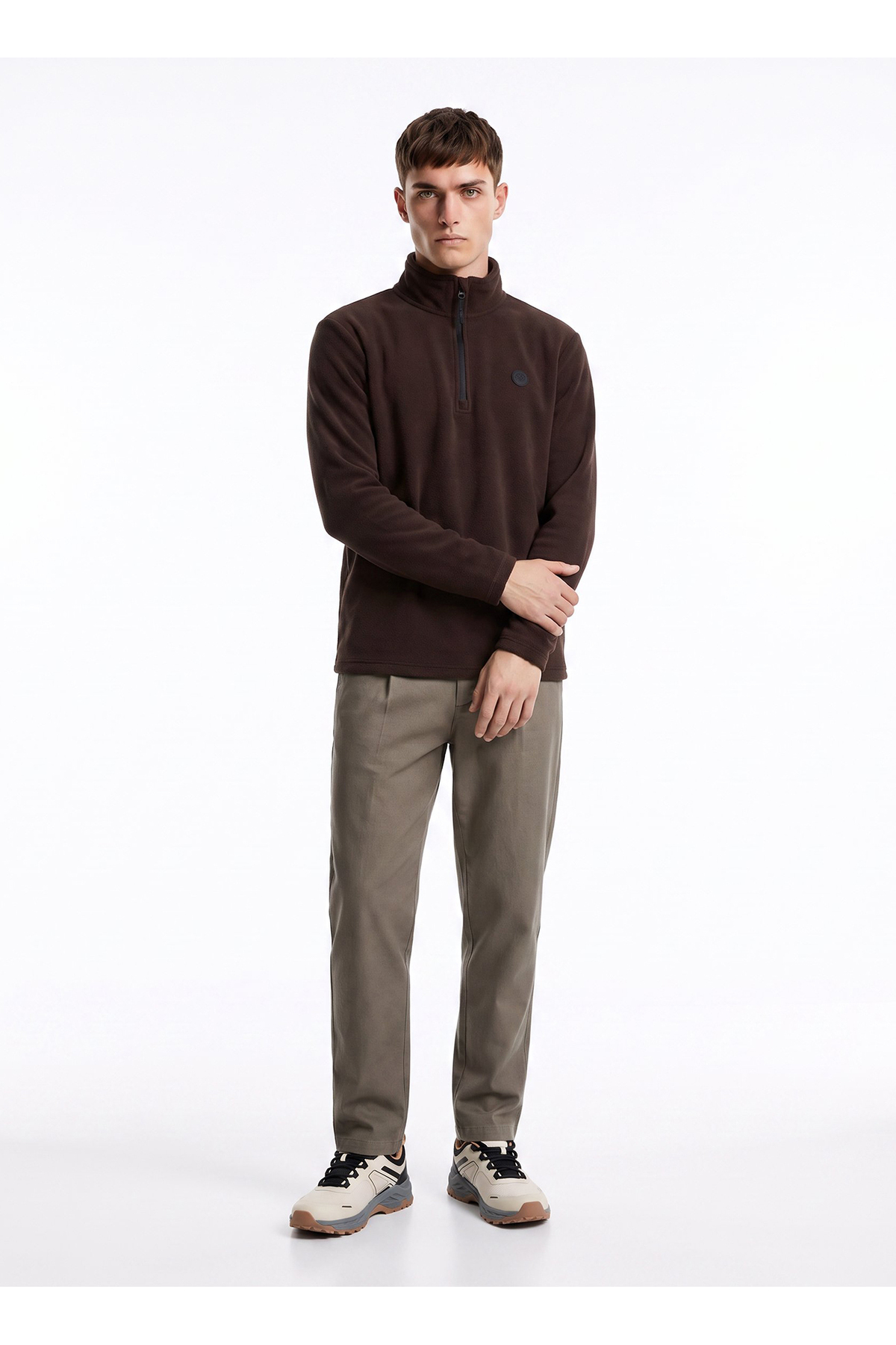 D5WM-SWT3300 Kahverengi Erkek Polar Sweatshırt — قهوه‌ای 5003367586 — تصویر 2 از 7