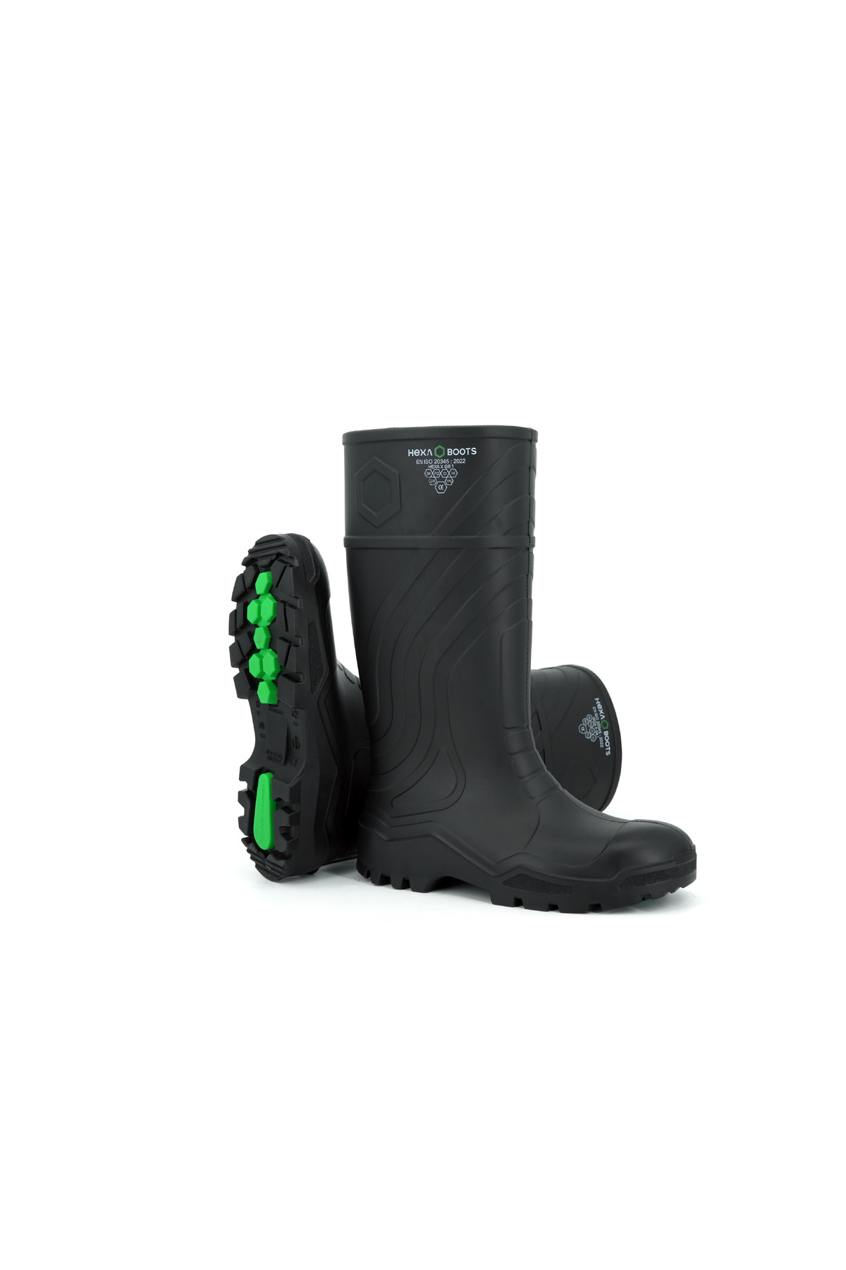 Hexa boots S5 Poliüretan Güvenlik Çizmesi, Çelik Burunlu, Delinmeye Dirençli Ara Taban, Siyah, 40 Numara görsel 4