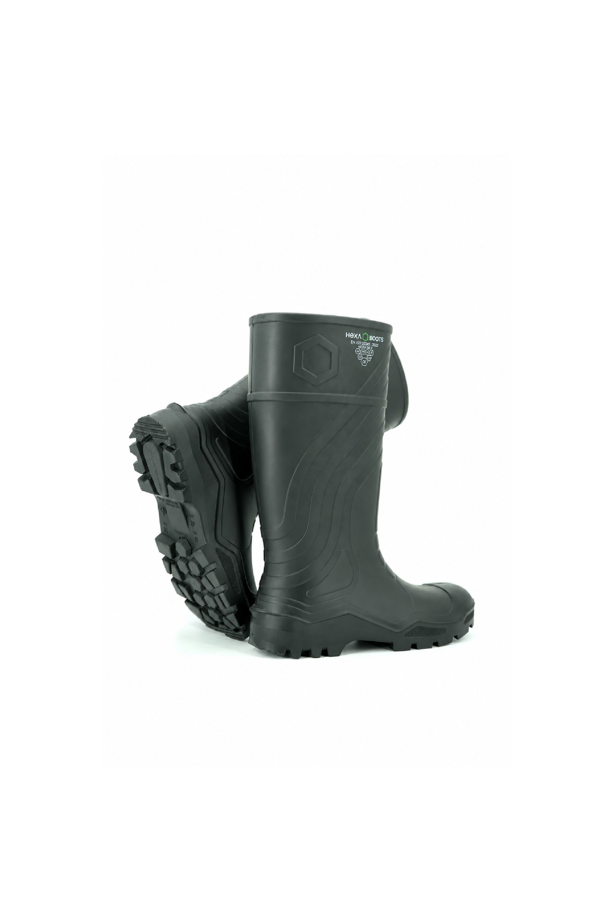 Hexa boots O4 Poliüretan İş Çizmesi, Çelik Burunsuz, Kaymaz Taban, Siyah, 41 Numara görsel 3