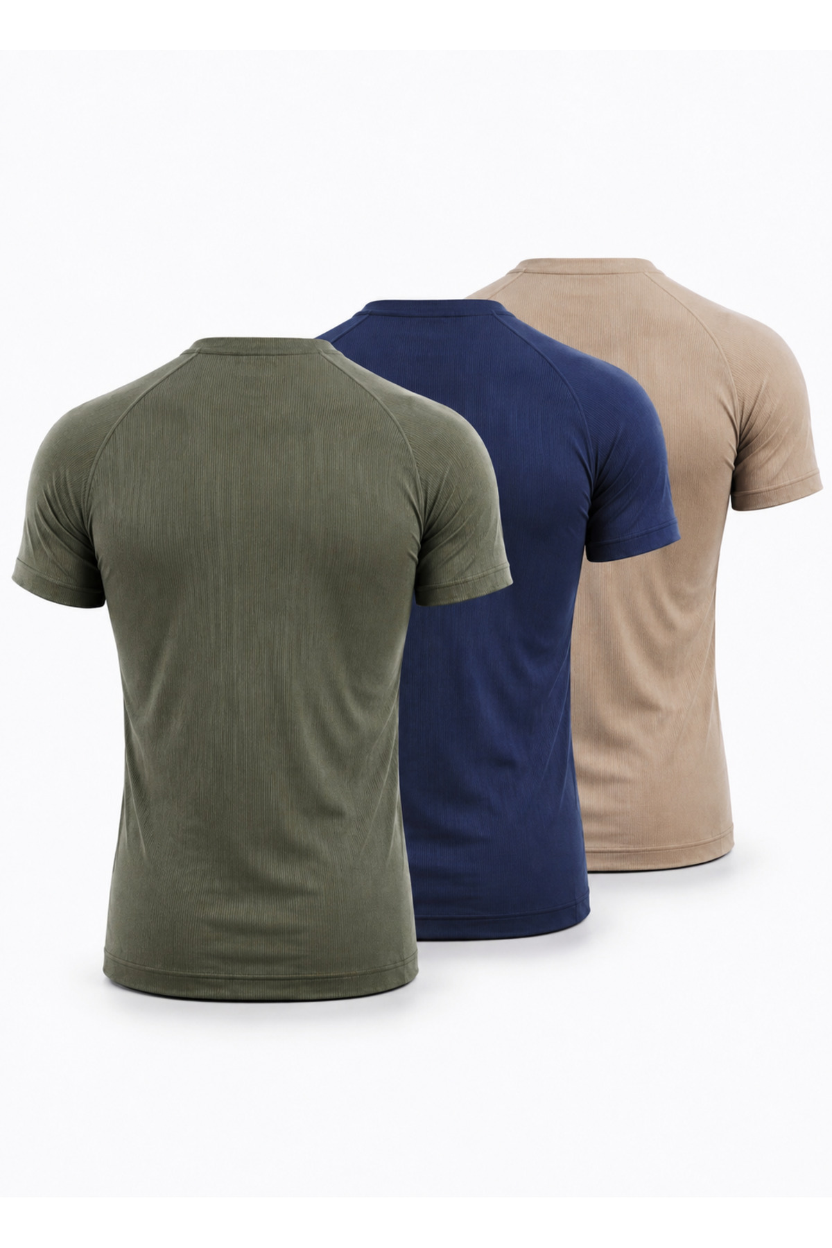 Sapeur 3'lü Erkek Premium Ribana Compression Spor ve Günlük Tişört - Ultra Esnek ve Nefes Alan görsel 2