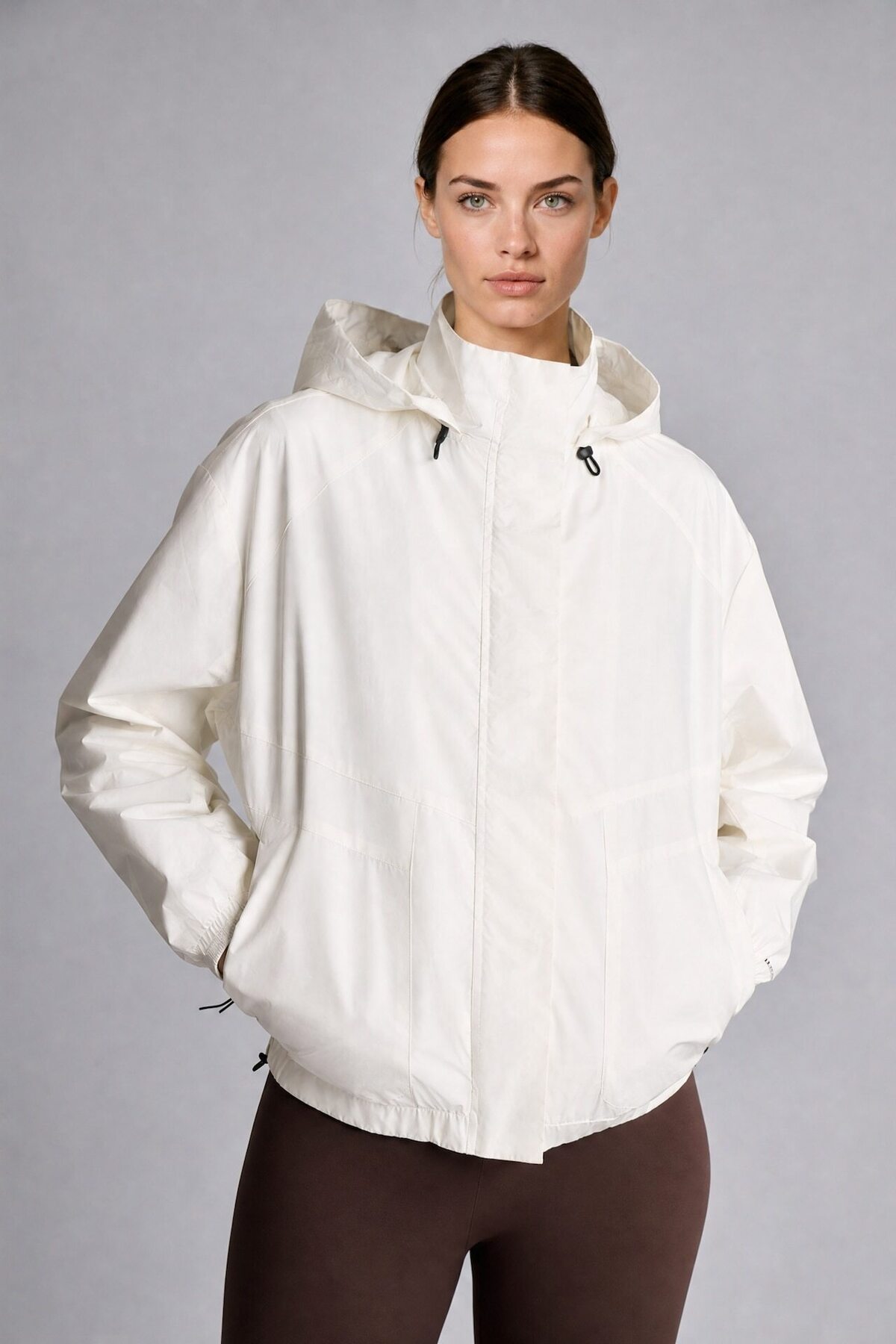 DeFacto Rüzgar Geçirmez Regular Fit Reglan Kollu Kapüşonlu Yağmurluk C4949AX26AU görsel 3