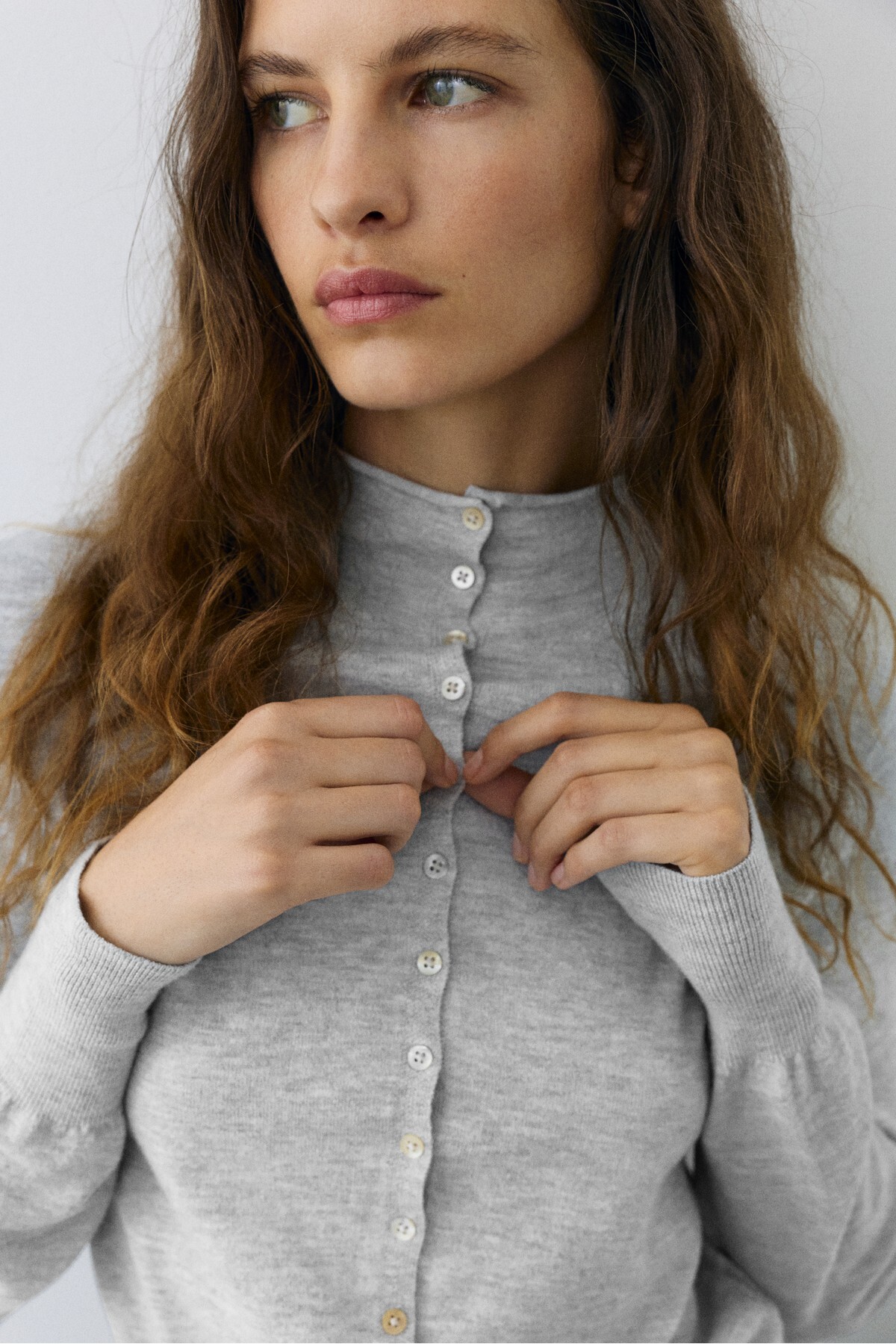Pull & Bear Dik yaka hırka görsel 6