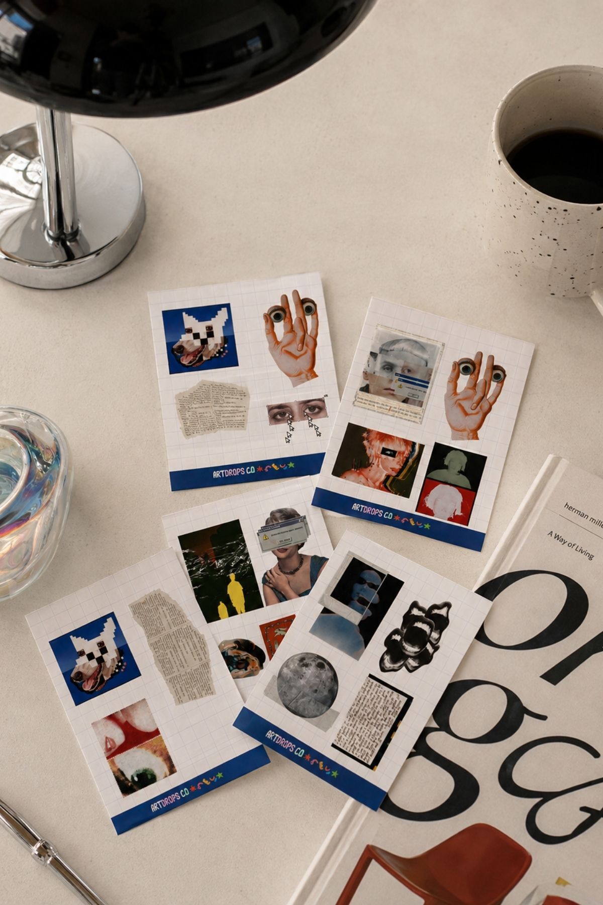 Sürreal Kolaj Sticker Seti – 16’lı