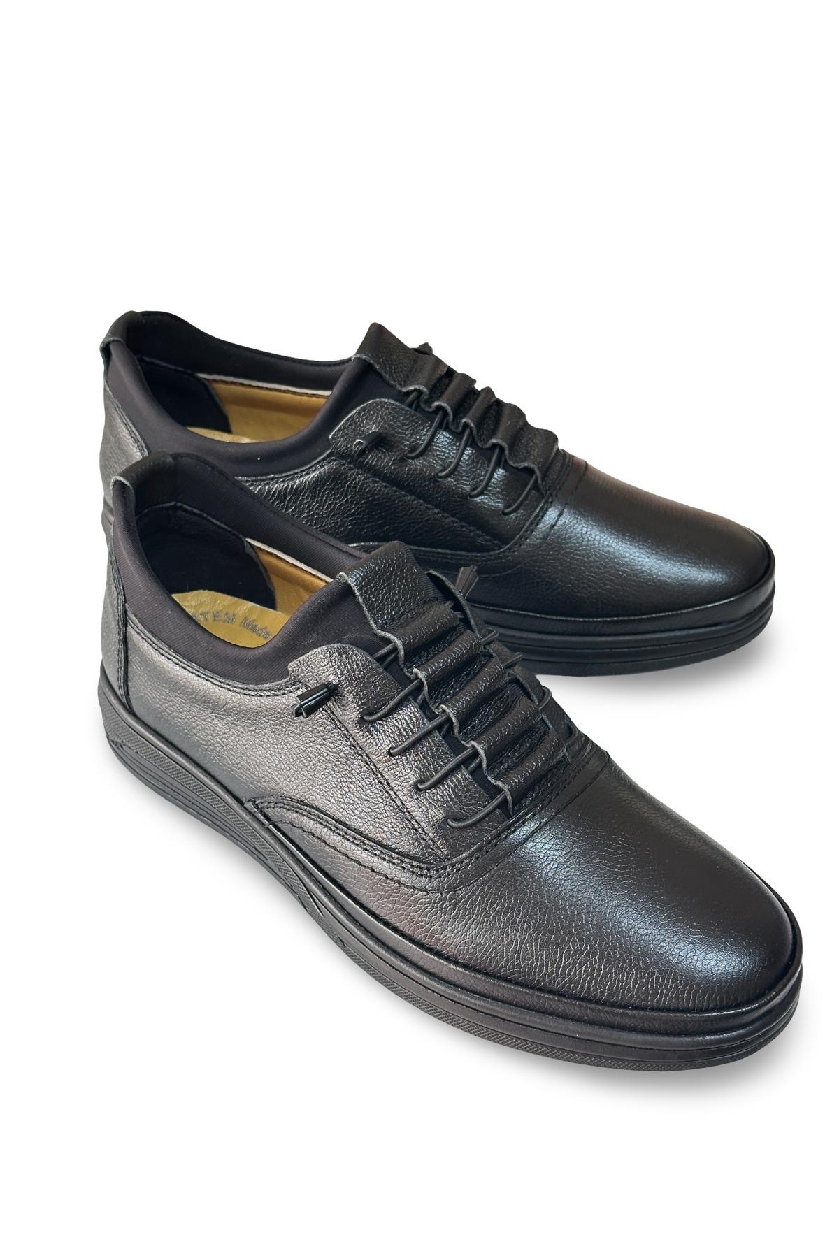 CookaShoes Erkek İç Dış %100 Hakiki Deri Günlük Comfort Ayakkabı, Siyah görsel 5