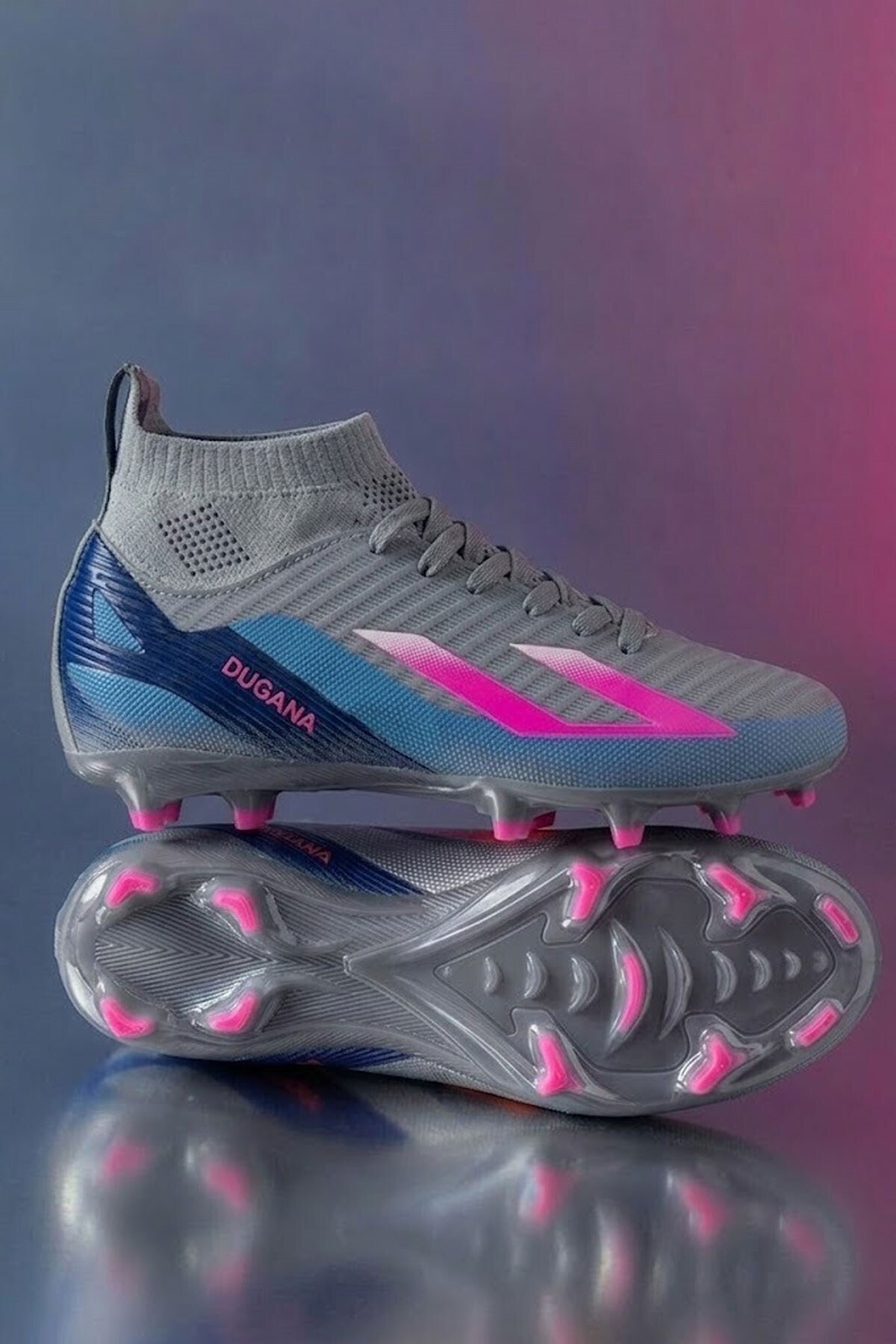 AlbiShoes Erkek Halı Saha Krampon Kaliteli İthal Taban Çim Saha Çoraplı Ayağı Saran Esnek Konforlu görsel 2