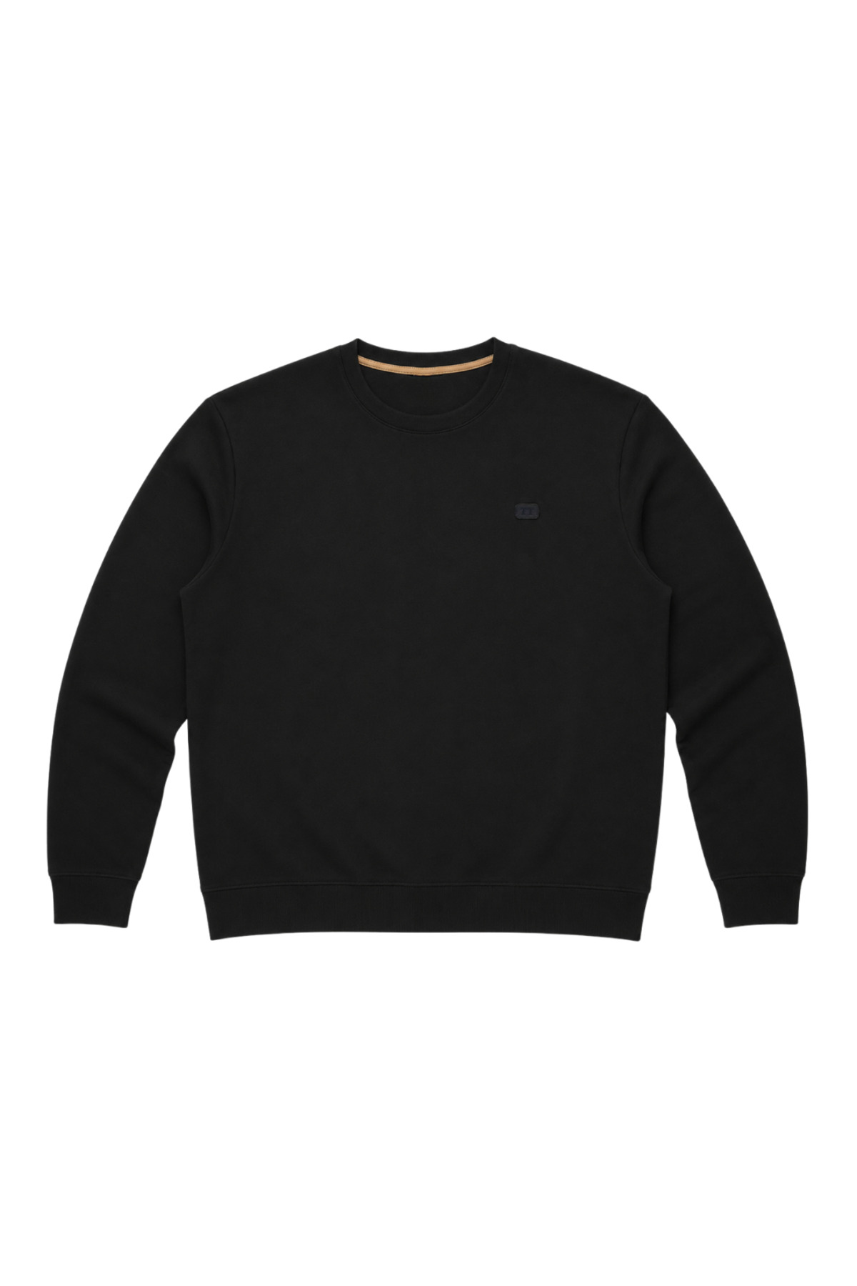 BattalModa Erkek Büyük Beden Siyah Oysho Kumaş TT Sweatshirt 3XL-4XL-5XL-6XL görsel 4