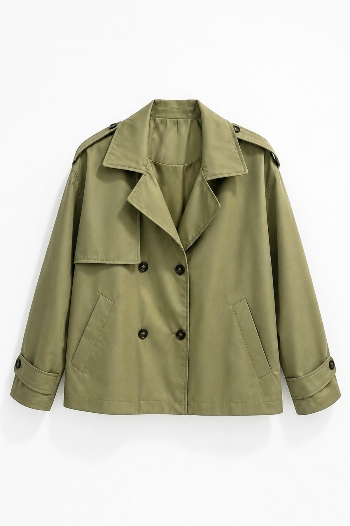 Helen Goods Yeni Sezon Kadın Midi Boy Su İtici Oversize Trençkot görsel 6