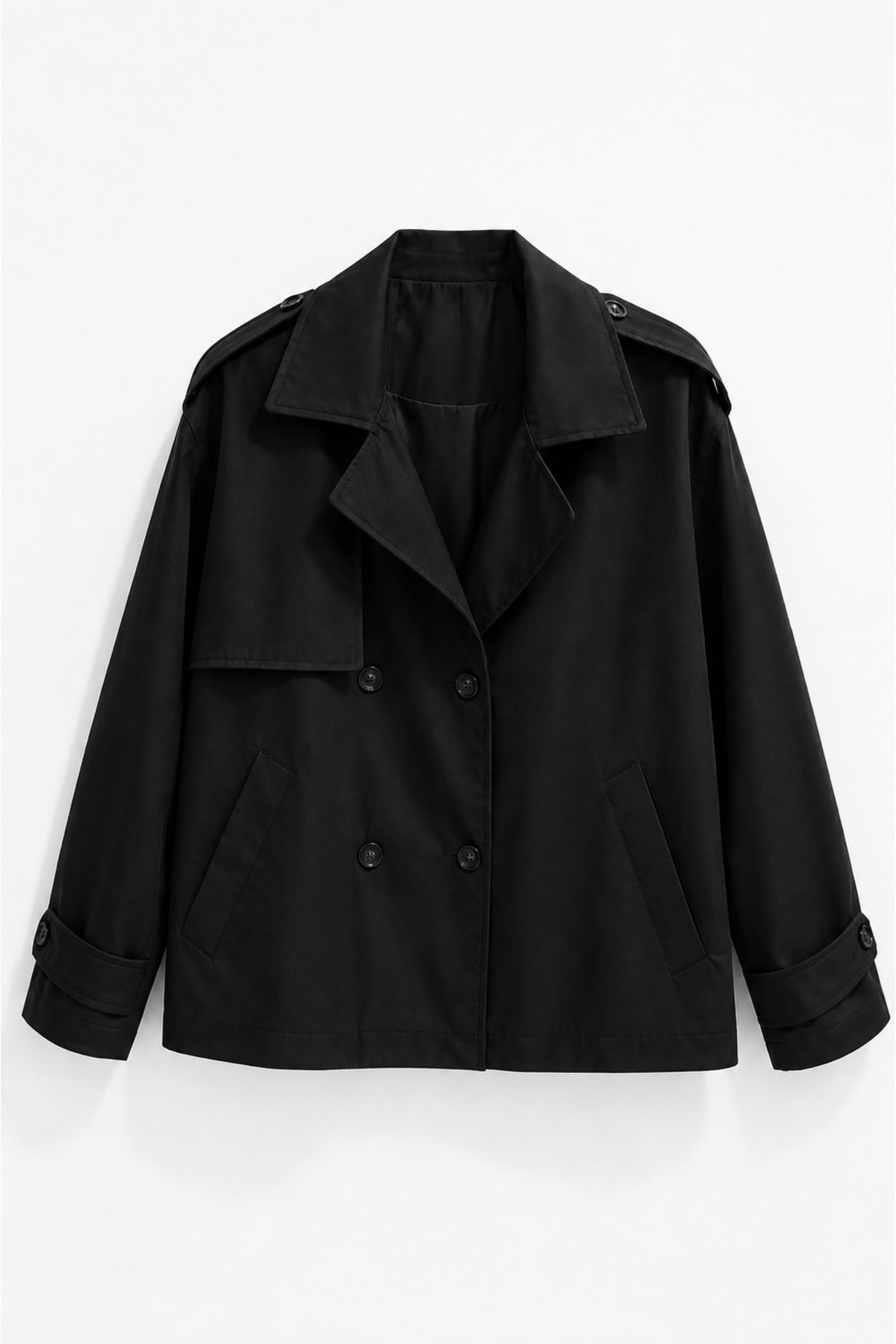 Helen Goods Yeni Sezon Kadın Midi Boy Su İtici Oversize Trençkot görsel 6