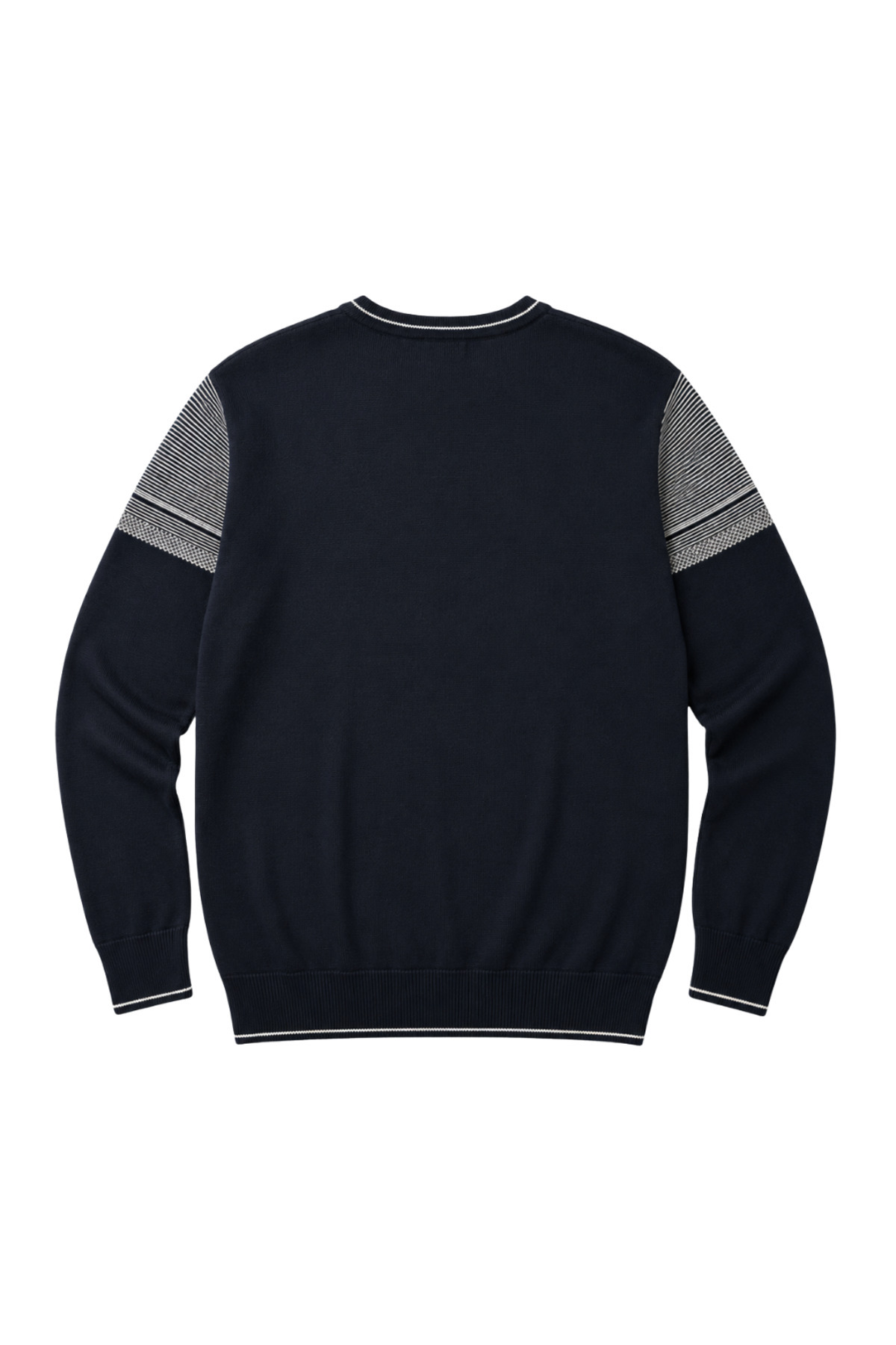 BattalModa Erkek Büyük Beden Lacivert Bisiklet Yaka Ufuk Triko Kazak 5XL-6XL-7XL-8XL görsel 5