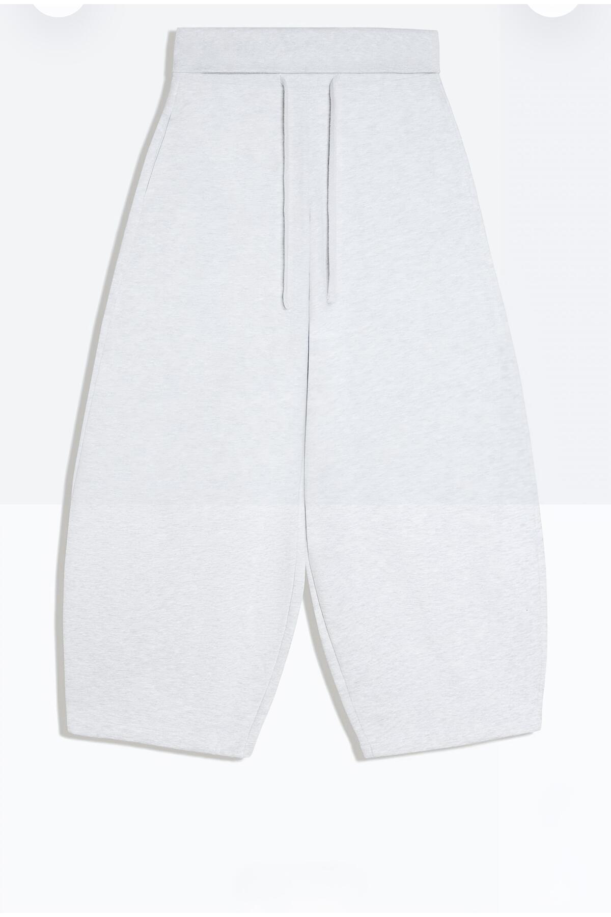 Hira Online Üç İplik Şardonlu Kıvrımlı Kaşkorse Bel Cepli Ayarlanabilir Lastikli Ultra Bol Barrel Fit Baggy Pantolon\Eşofman Altı görsel 4