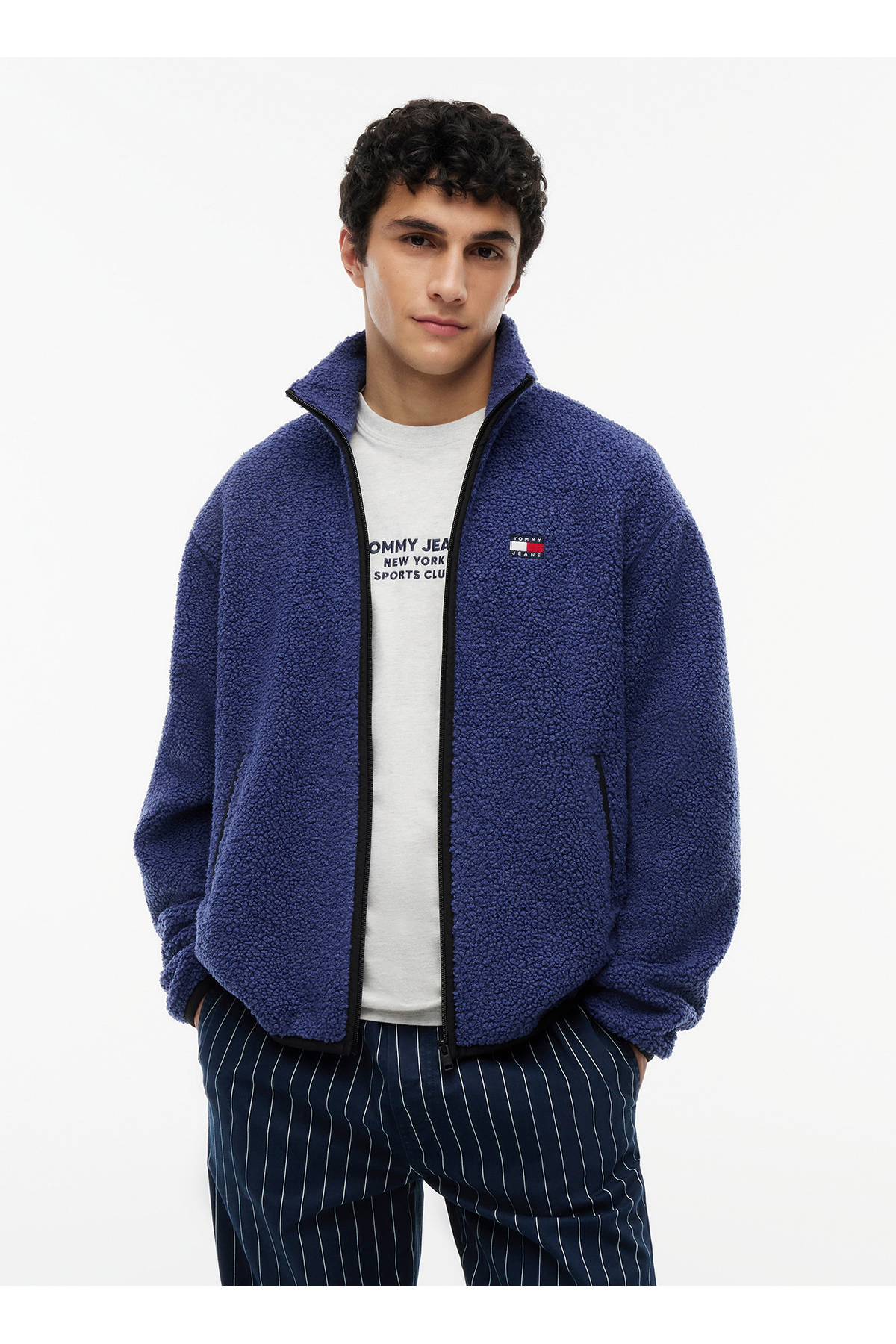 Tommy Jeans Mavi Erkek Sweatmont DM0DM22345C6Q TJM RLX BADGE ZIP-TH