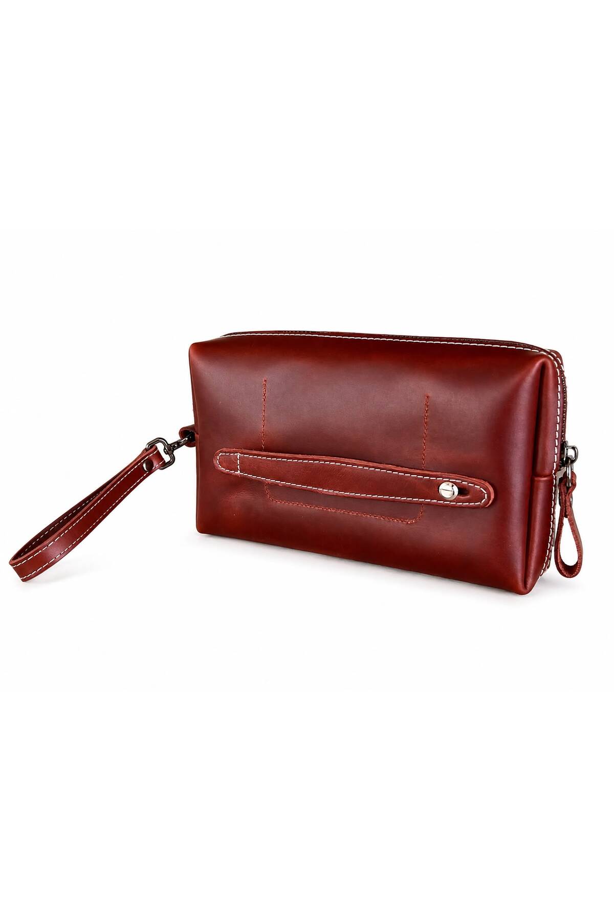ÖzkanAccessory Capella Premium Hakiki Deri Kahve Unisex El Çantası | El Saplı | Kişiselleştirilebilir