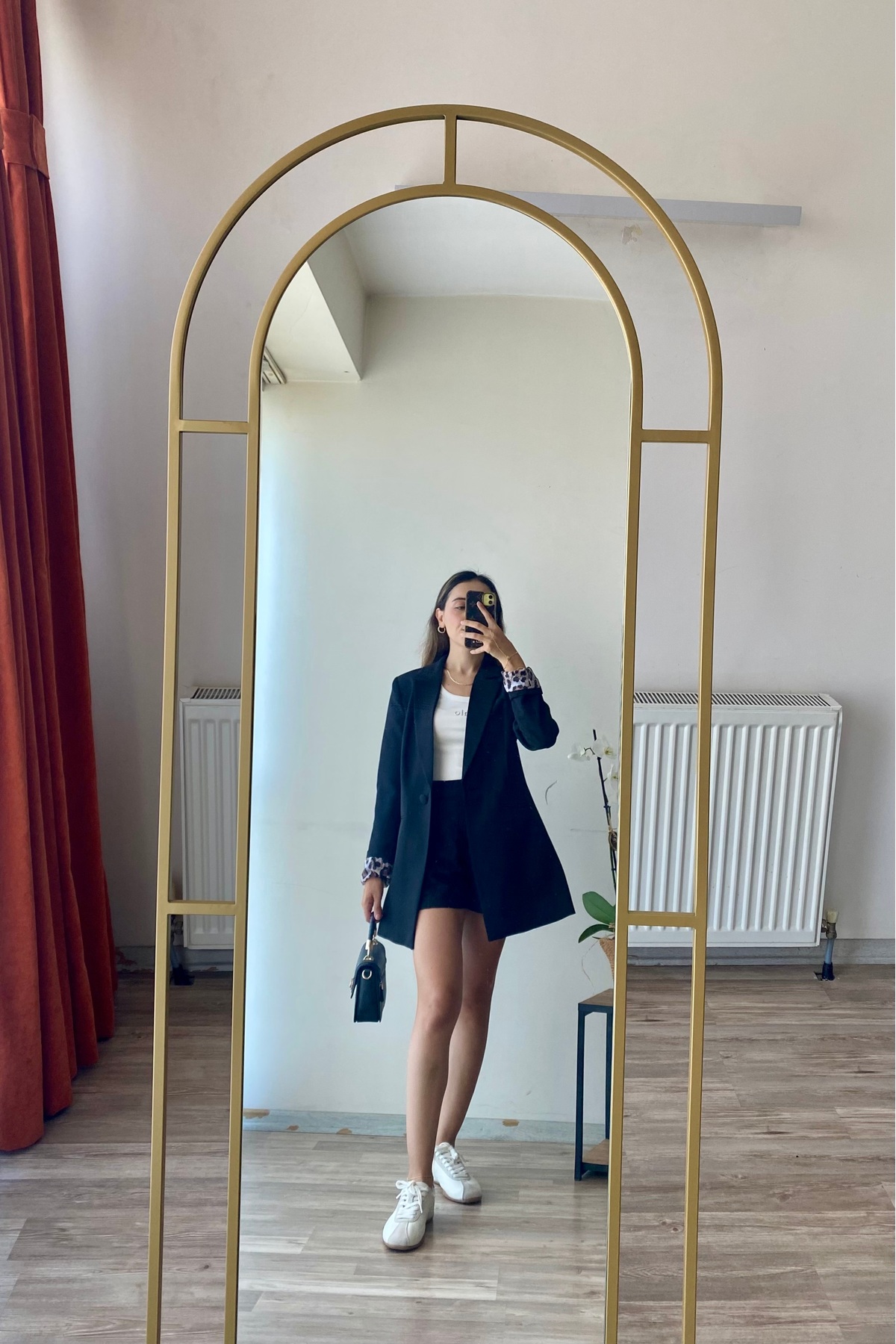 Sateen Leopar detaylı blazer ceket görsel 2